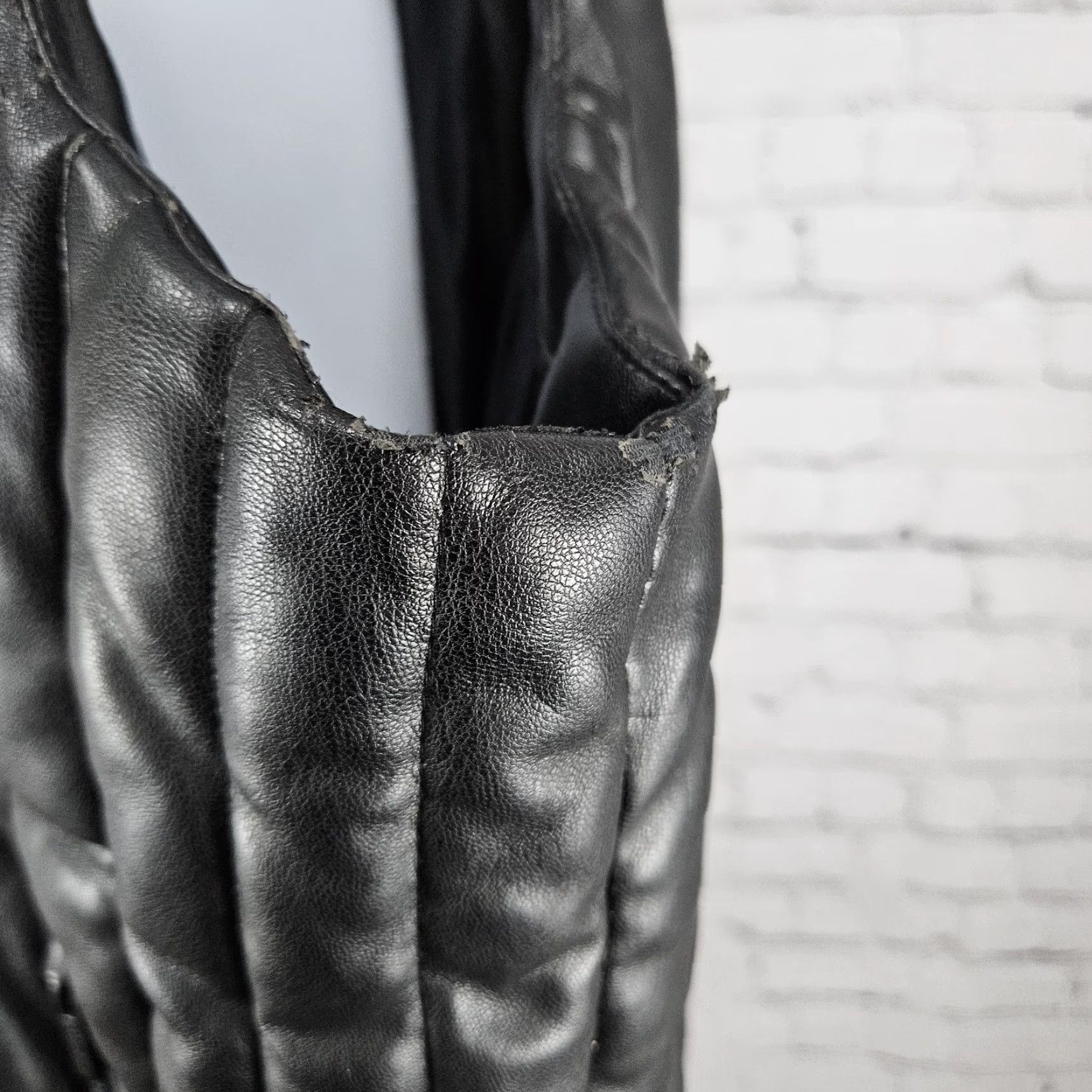 Sean John Sean John Black Faux Leather Vest Full Zip Hooded Puffer Insulated XL Size US XL / EU 56 / 4 - 6 Thumbnail