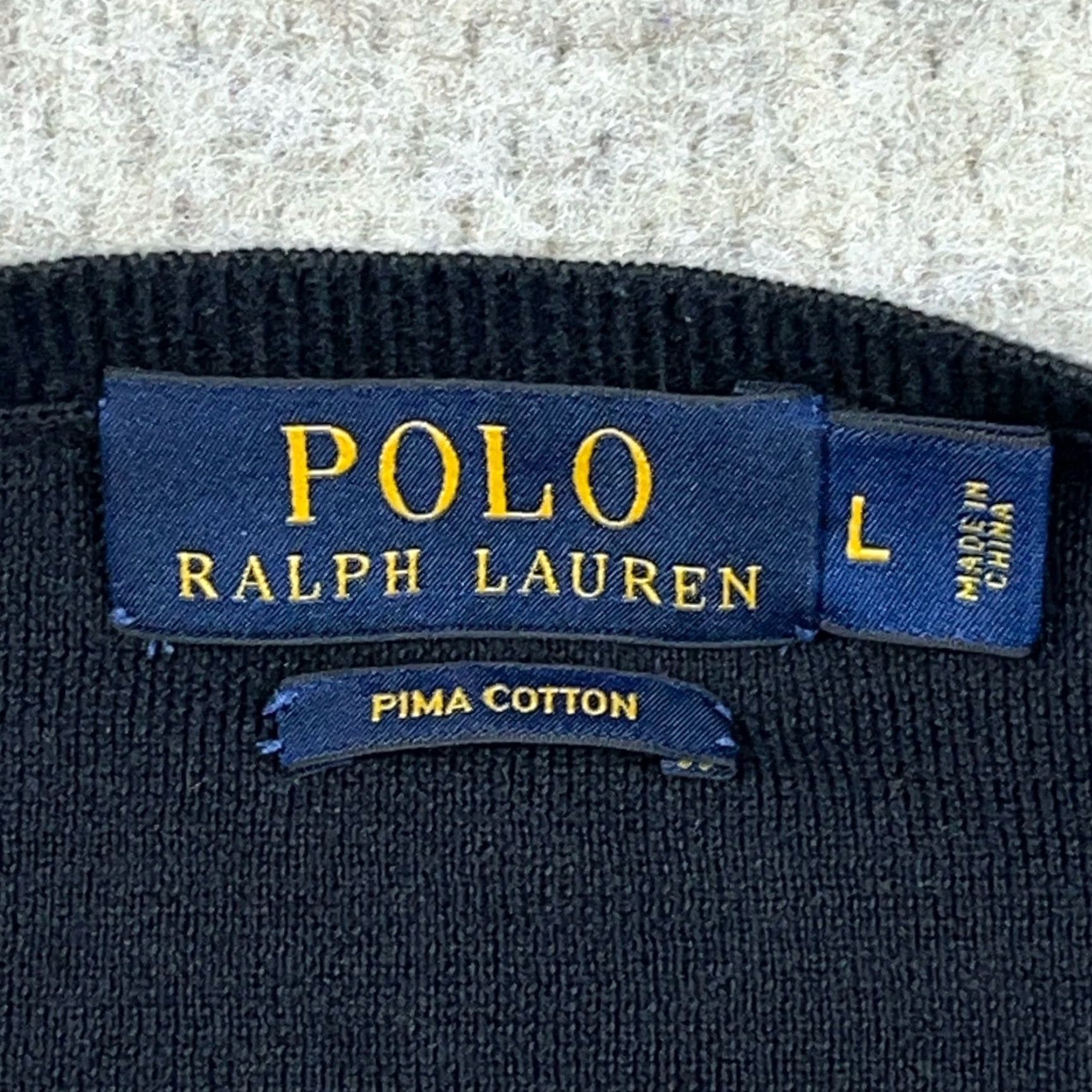 Polo Ralph Lauren Polo Ralph Lauren Sweater Men L Black Purple Pima Cotton V Neck Pullover Knit Set Embroidered Logo Button All Seasons Casual Modern Designer Sports Size US L / EU 52-54 / 3 - 3 Thumbnail