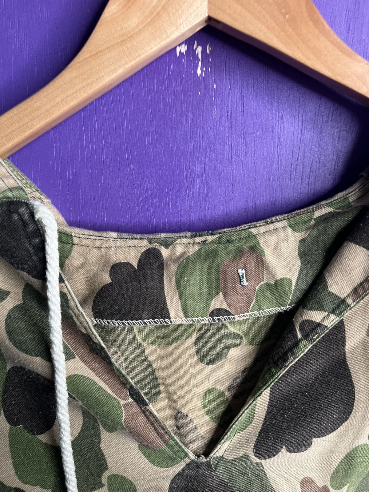 Vintage Vintage 70s Camo big pocket hooded poncho Size US XL / EU 56 / 4 - 4 Thumbnail