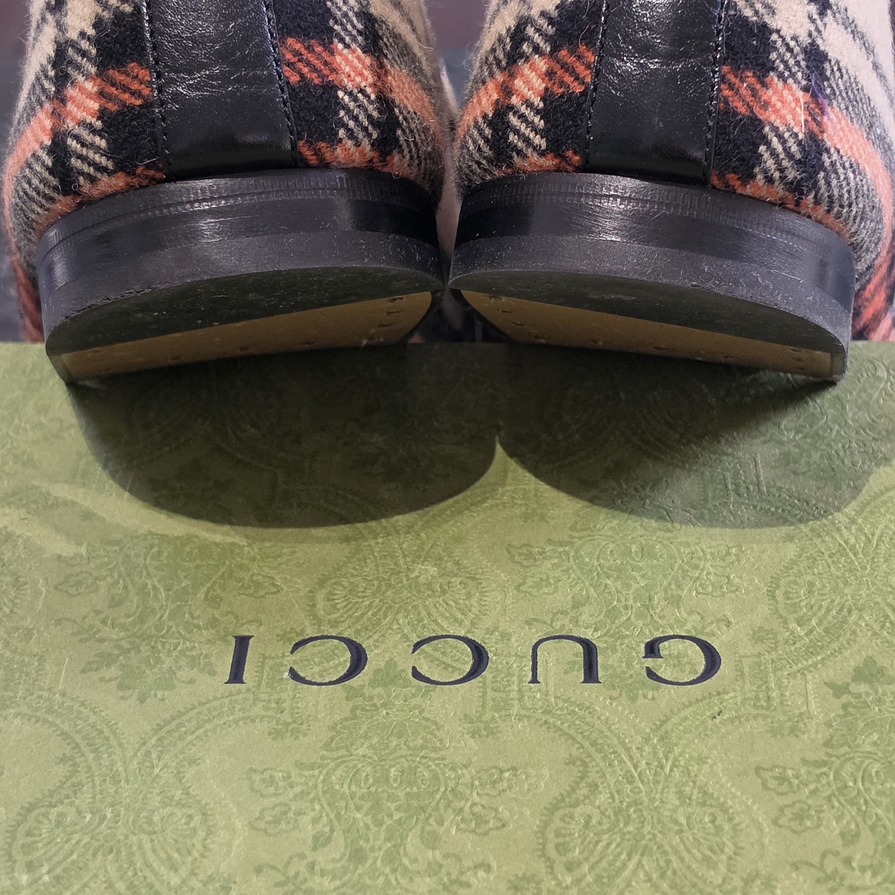 Gucci Jordaan Horse-bit Wool Plaid Loafers Size US 12 / EU 45 - 7 Thumbnail