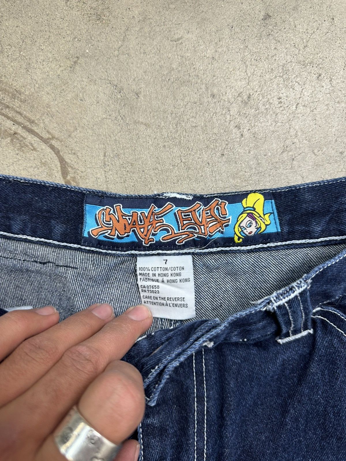 Vintage Vintage Snake Eyes Baggy Denim Rave Pants Wide Leg Flared 28 Size US 28 / EU 44 - 5 Thumbnail
