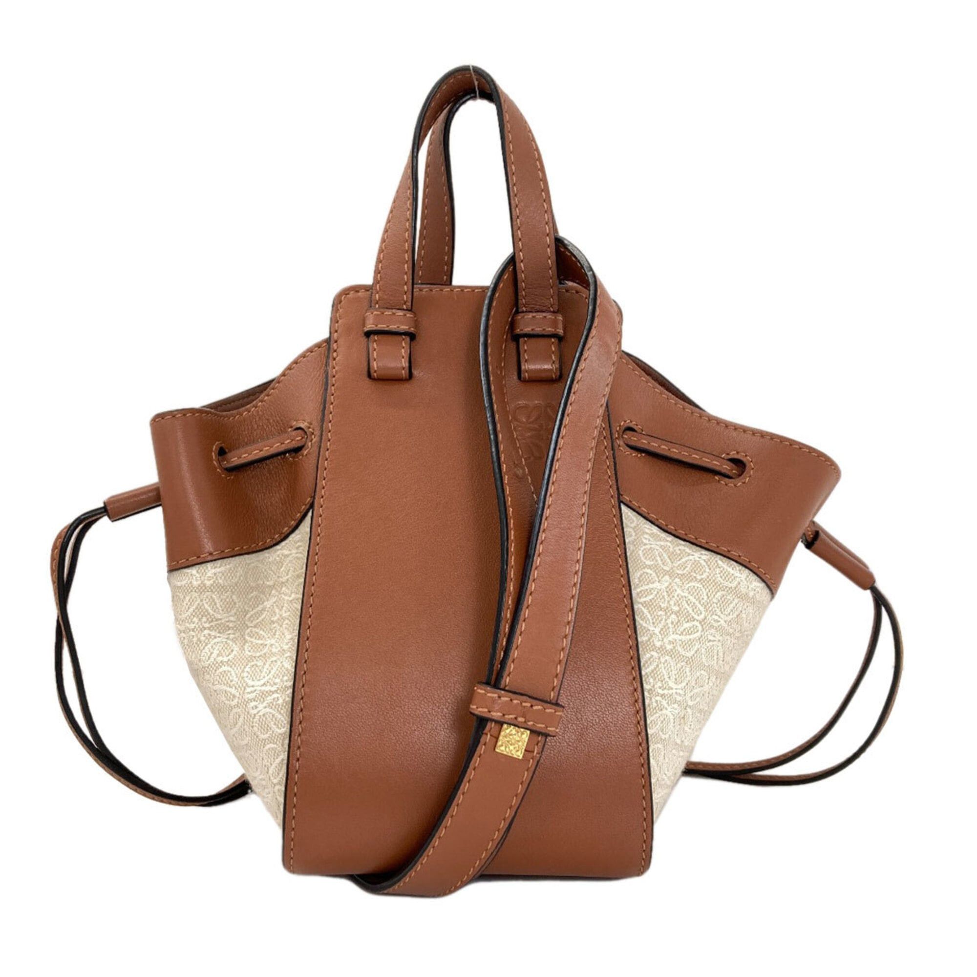 Loewe Loewe Hammock 2-Way Handbag, Canvas/Calfskin, Women's LOEWE Size ONE SIZE - 1 Thumbnail