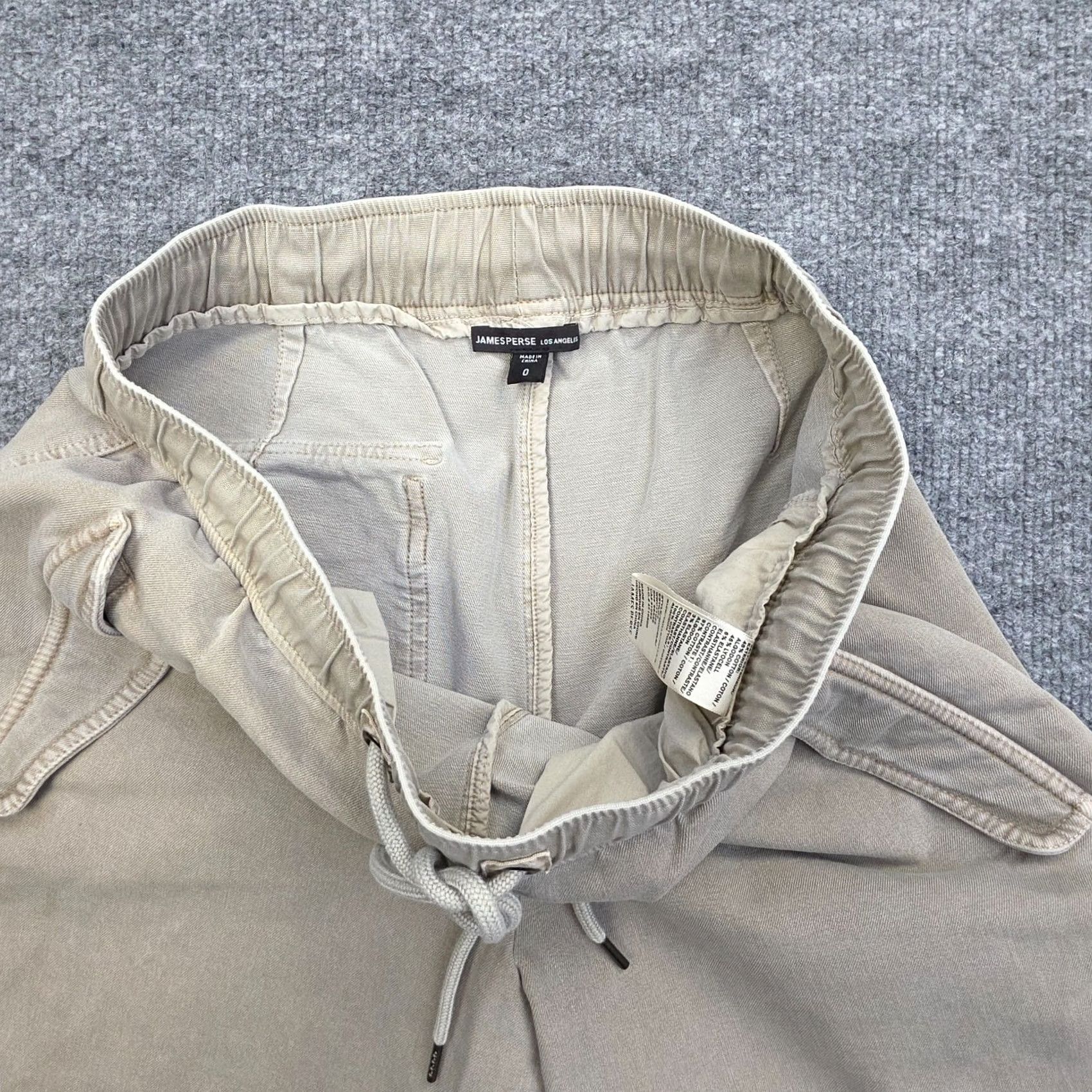 James Perse James Perse Pants Jogger Women's 0 Beige Drawstring Cotton Stretch Size 25" / US 0 / IT 36 - 5 Thumbnail