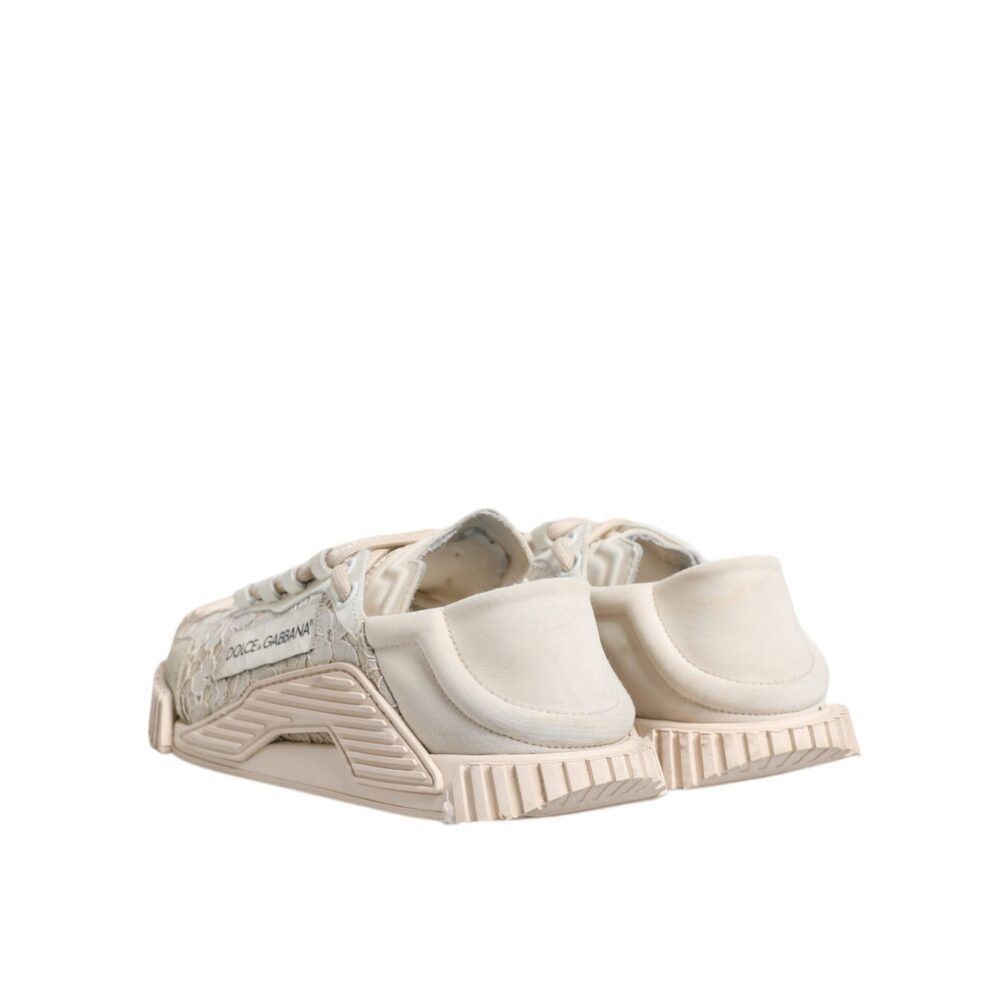 Dolce & Gabbana Dolce & Gabbana White Lace NS1 Low Top Sneaker Sports Shoes Size US 8 / IT 38 - 5 Thumbnail