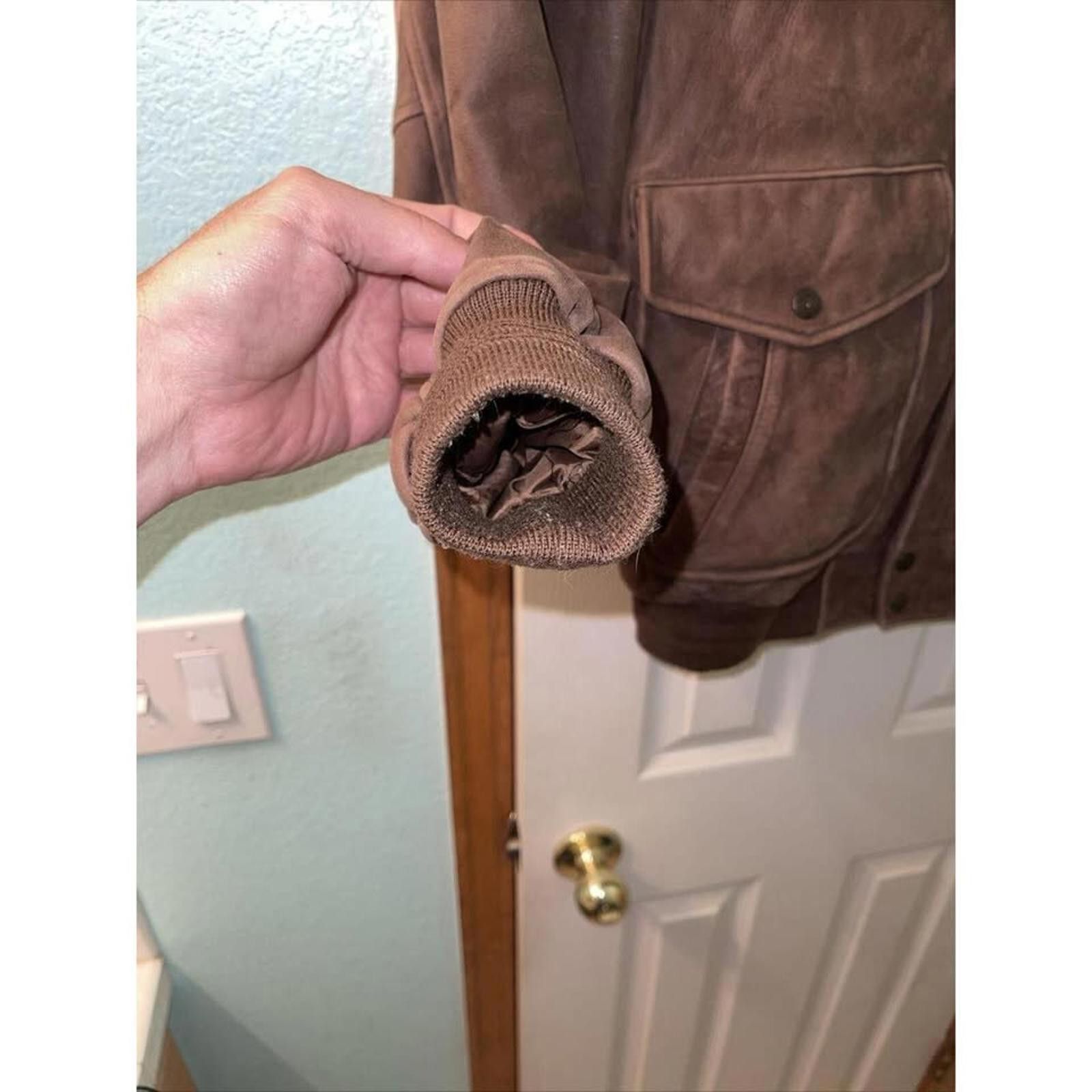 Other Vintage Brown Leather Bomber Jacket Size US M / EU 48-50 / 2 - 7 Thumbnail