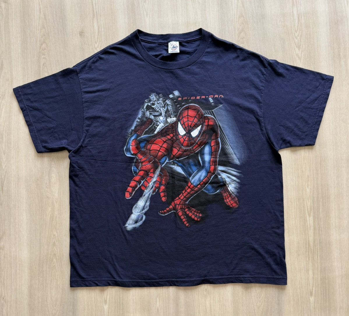 Vintage Vintage 2002 Spider-Man Movie Promo Tee Green Goblin Sz XL Size US XL / EU 56 / 4 - 1 Thumbnail