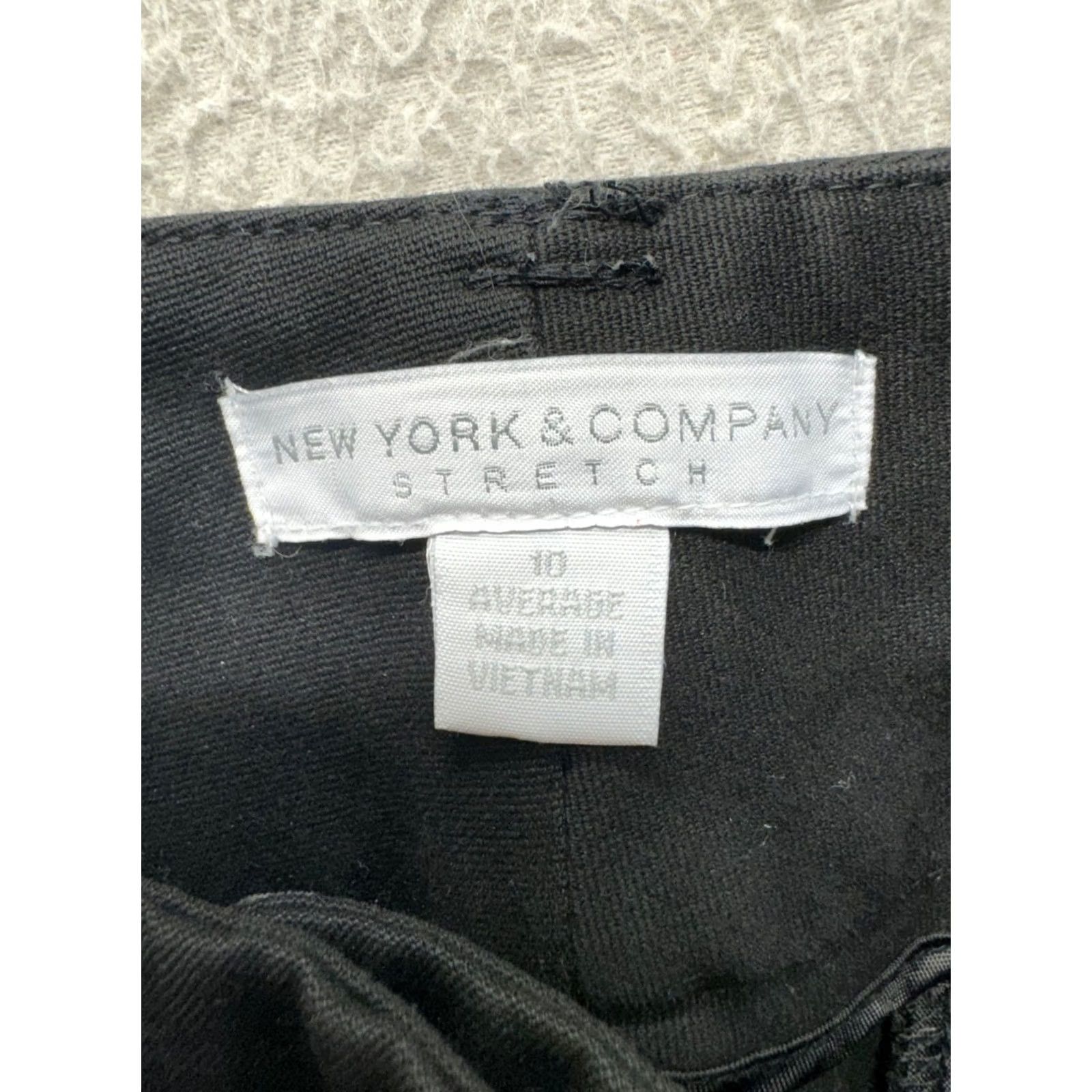 Vintage New York & Company Stretch Black Dress Pants Size 10 Womens Regular #183B Size 32" / US 10 / IT 46 - 3 Thumbnail