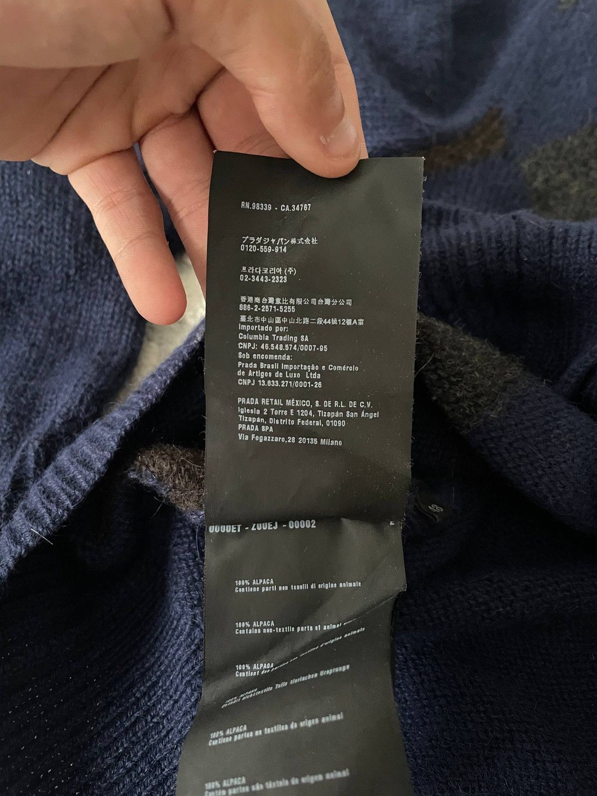 Prada Men's Alpaca Cardigan Prada,Fall/Winter 2013 Size US L / EU 52-54 / 3 - 7 Thumbnail