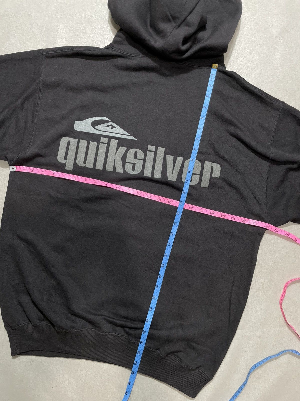 Quiksilver × Vintage RARE 1990s Quicksilver Hoodie Faded Size US L / EU 52-54 / 3 - 7 Thumbnail