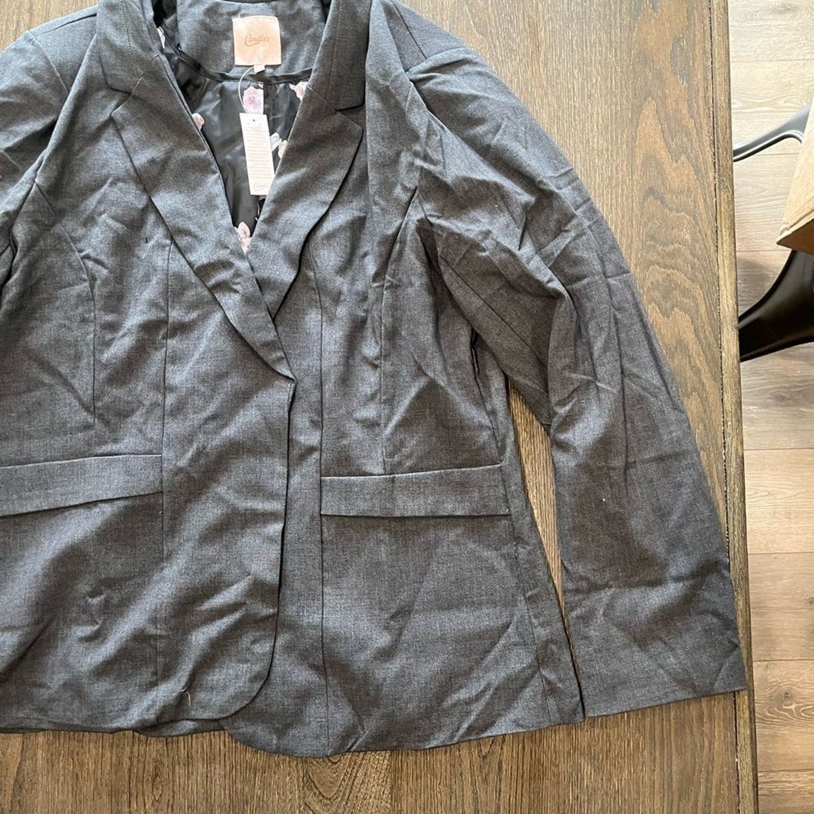 Vintage NWT Candies Juniors Grey Button Front Blazer - Size XXL Size XXL / US 16-18 / IT 52-54 - 11 Thumbnail