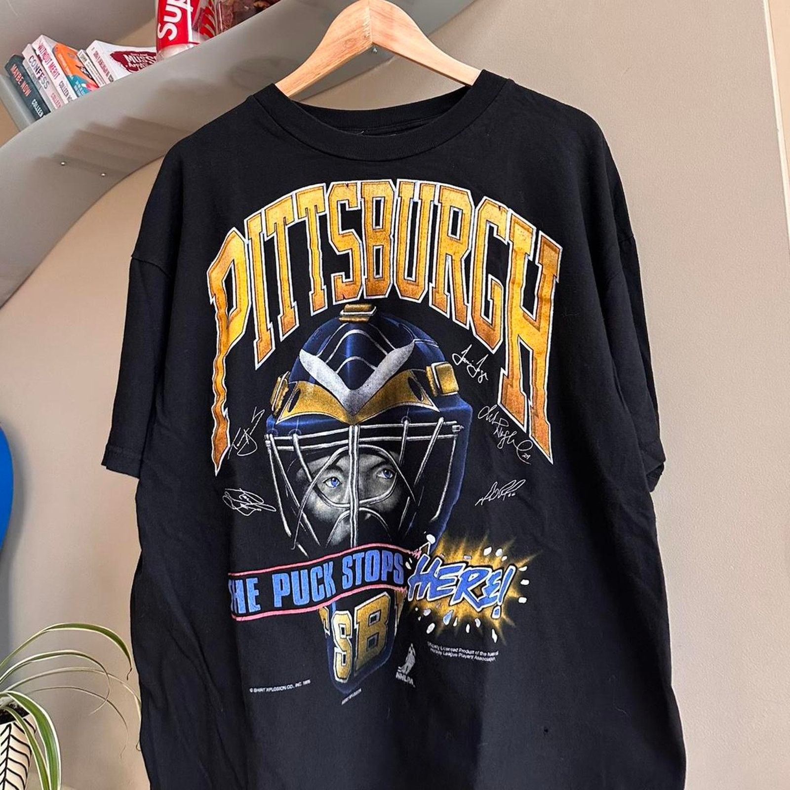 NHL × Vintage Vintage Pittsburgh Penguins Shirt Size US XL / EU 56 / 4 - 2 Thumbnail