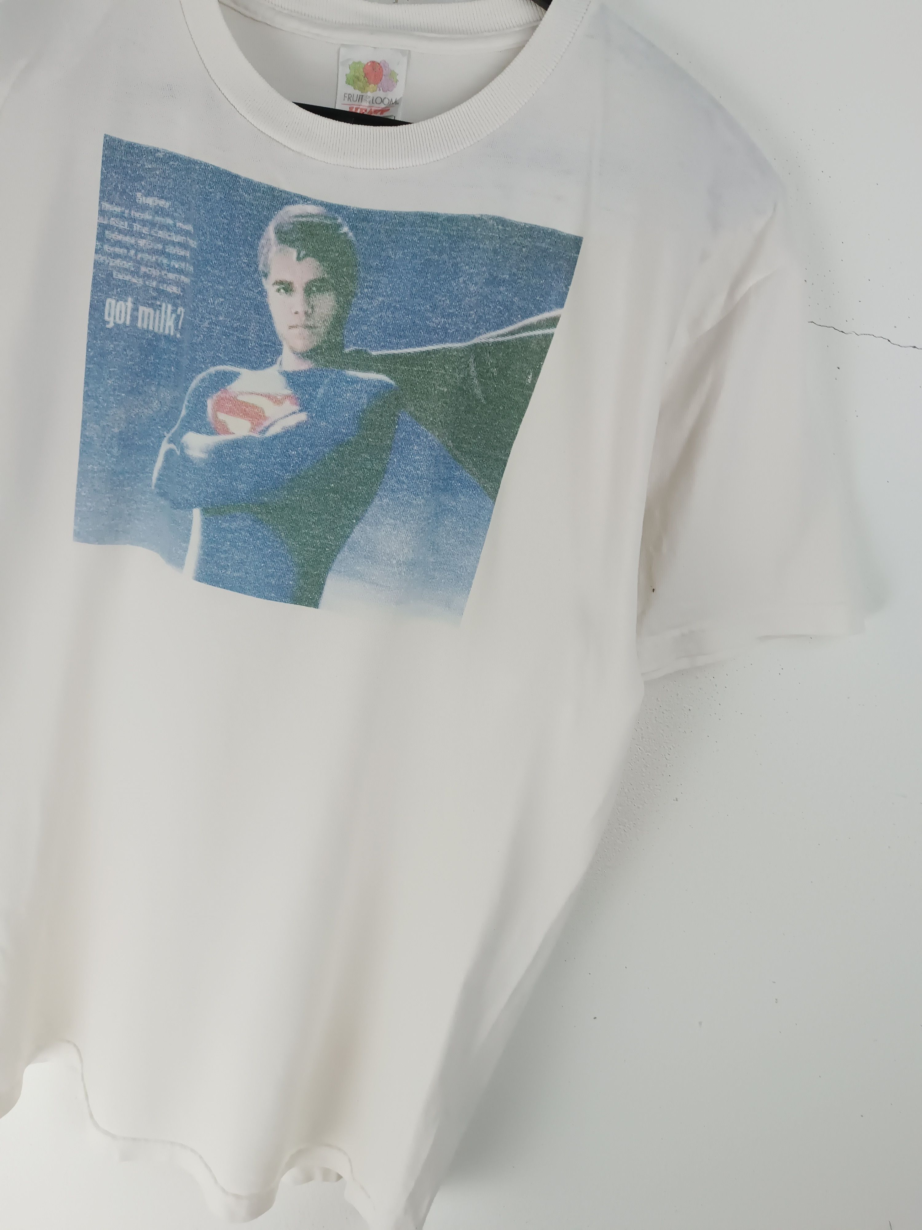 Vintage VINTAGE 90'S SUPERMAN GOT MILK? TEE CAMPAIGN HUMOR PARODY Size US M / EU 48-50 / 2 - 6 Thumbnail
