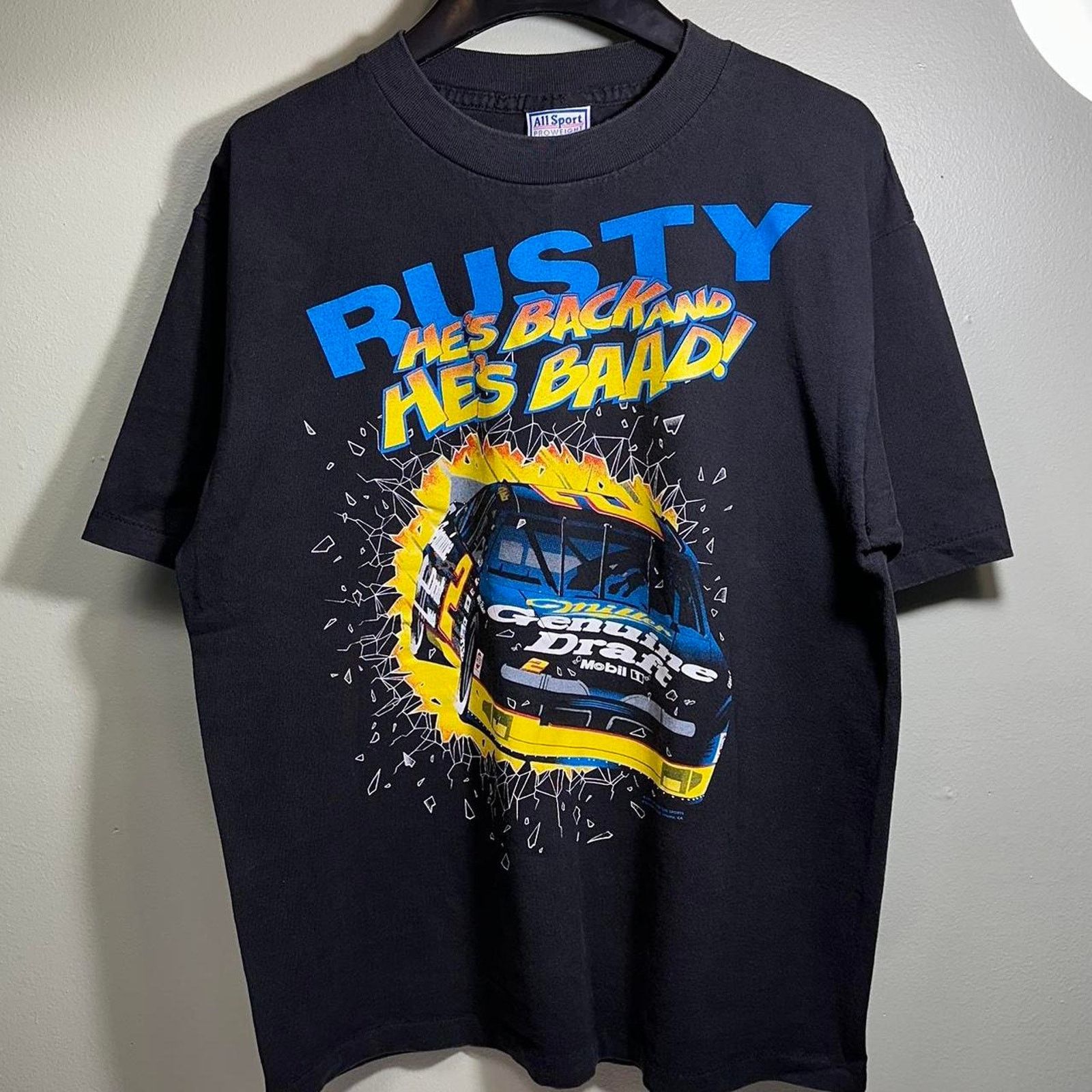 NASCAR Vintage 1993 rusty wallace miller nascar racing shirt Size US L / EU 52-54 / 3 - 2 Thumbnail