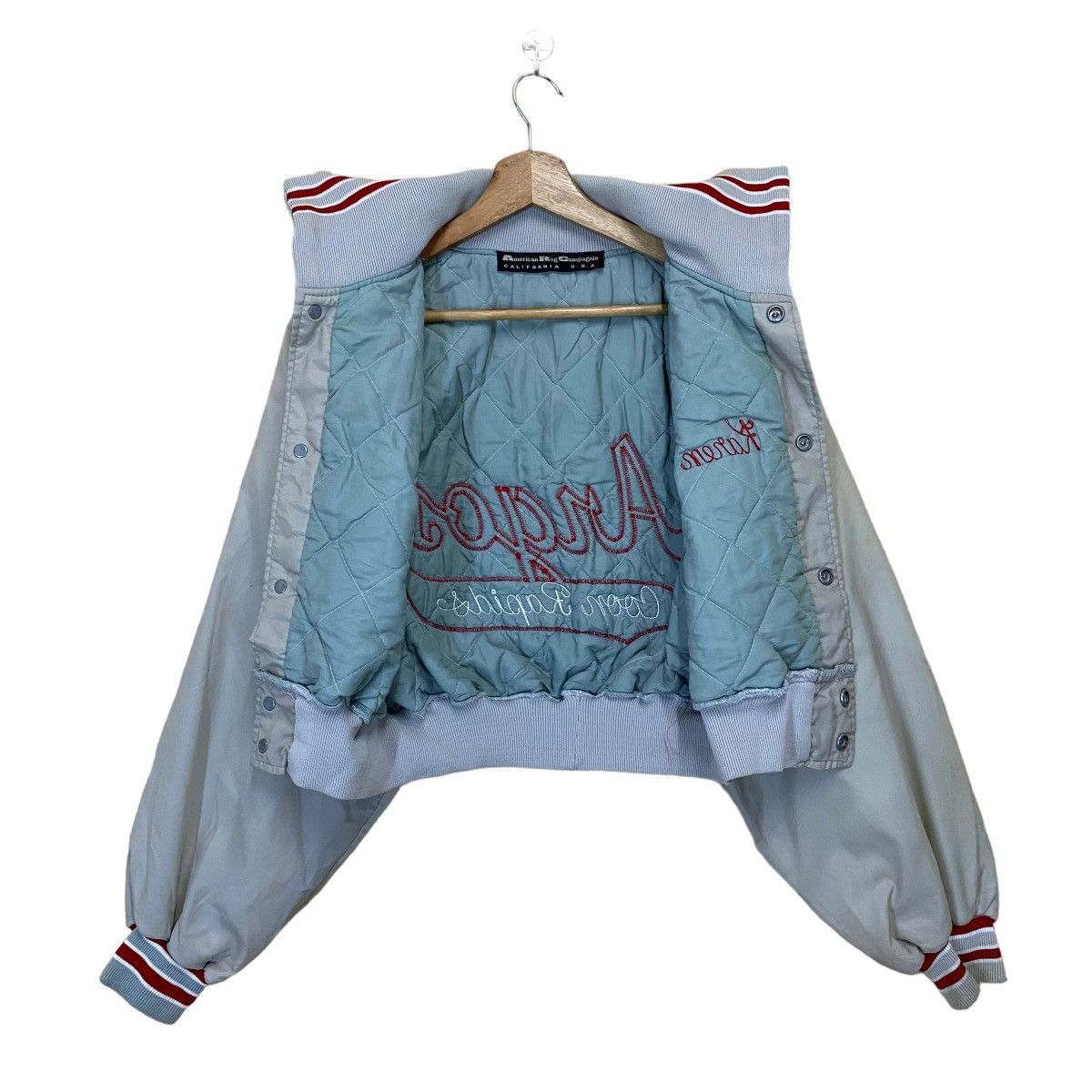 Japanese Brand Vintage 90s American Rag Compagnie Cropped Varsity Jacket Size US M / EU 48-50 / 2 - 14 Thumbnail