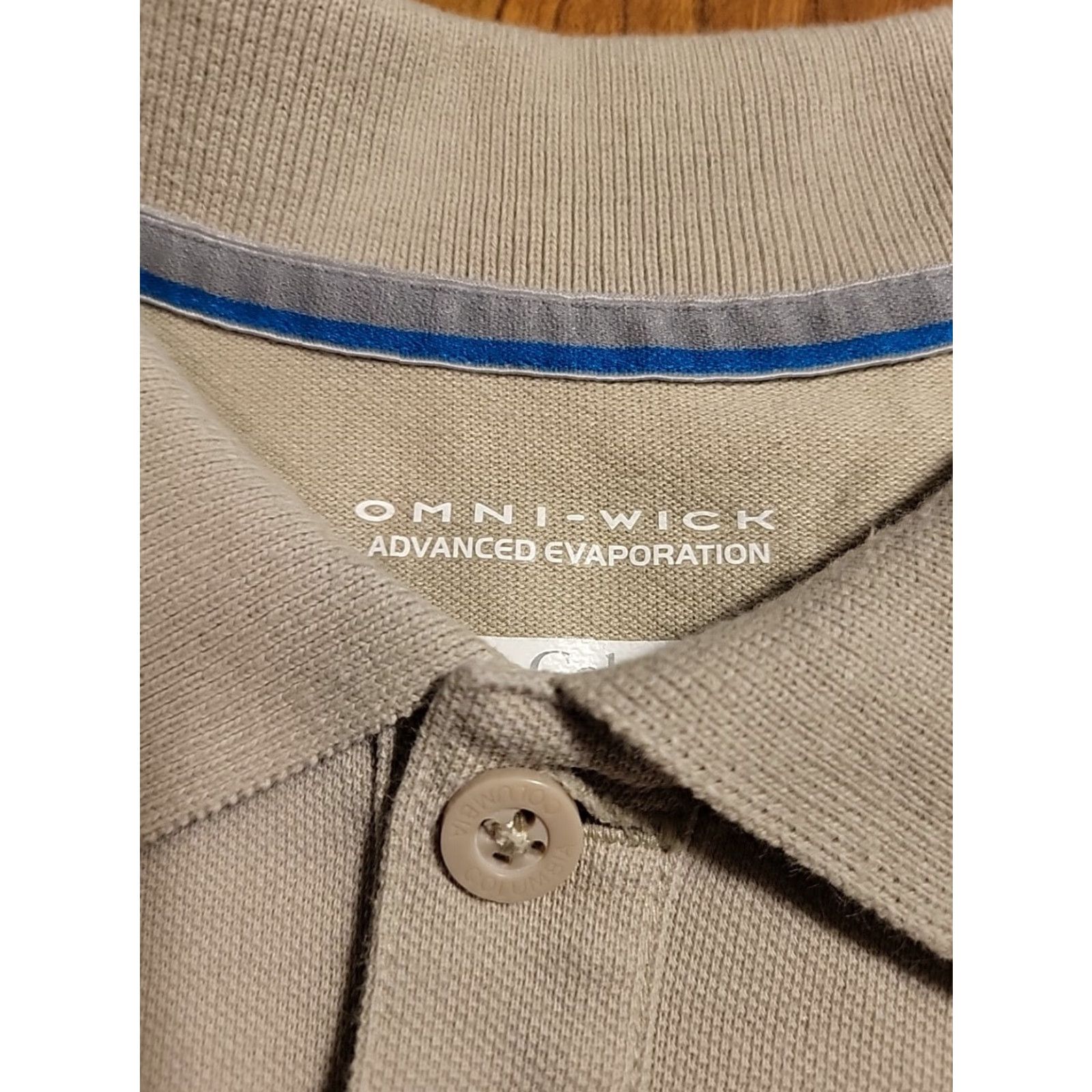 Vintage Columbia Omni-Wick Polo Shirt Beige XL Men 48" Chest Short Sleeve Collared Breathable All Seasons Outdoor Sports Polo Shirt Size US XL / EU 56 / 4 - 4 Thumbnail