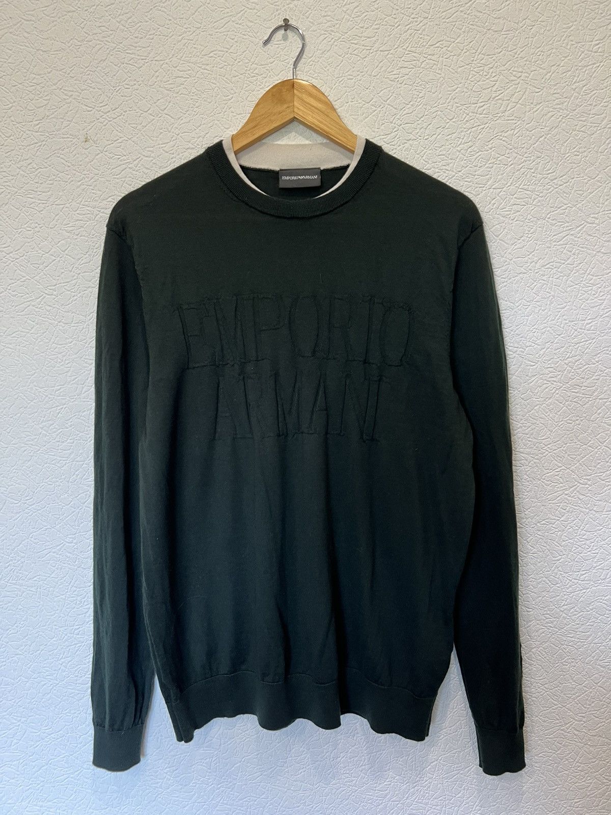 Emporio Armani Emporio Armani Sweater Viscose Green Soft Size US L / EU 52-54 / 3 - 1 Thumbnail