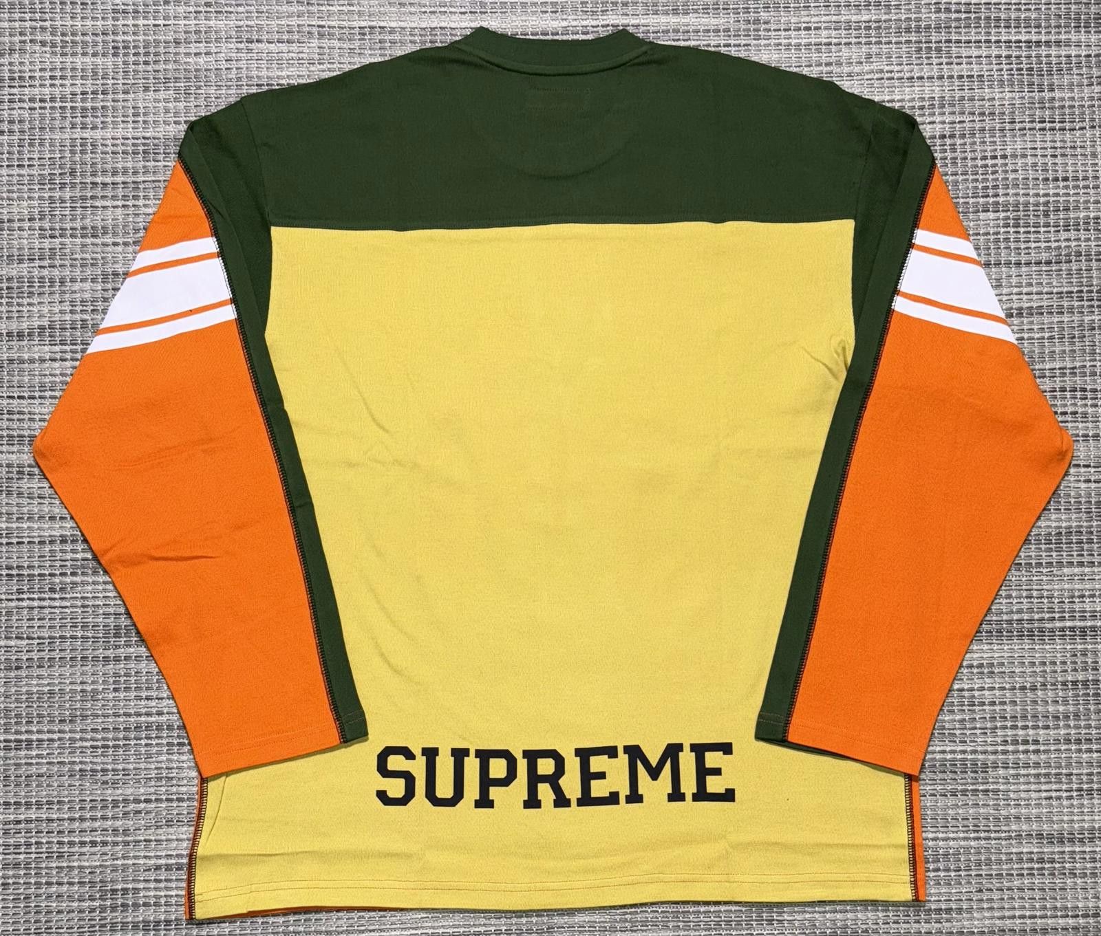 Supreme Supreme Orange Split L/S Football Tee Size US XL / EU 56 / 4 - 3 Thumbnail