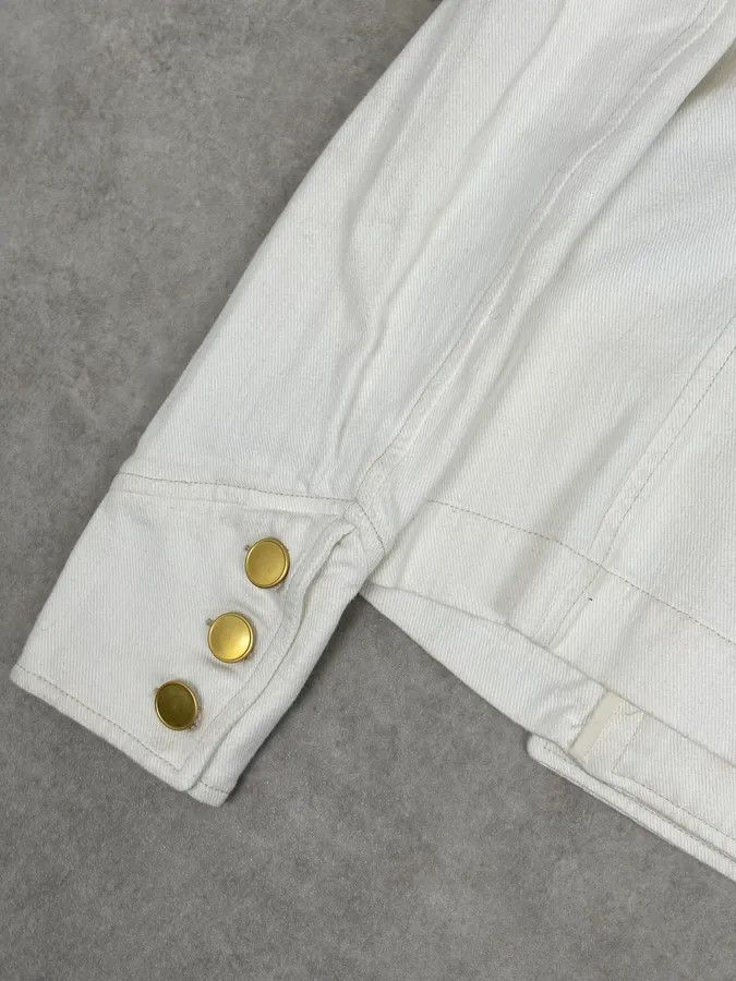 Isabel Marant Isabel Marant Étoile Cream White Officer Napoleon Denim Jacket Size S / US 4 / IT 40 - 9 Thumbnail