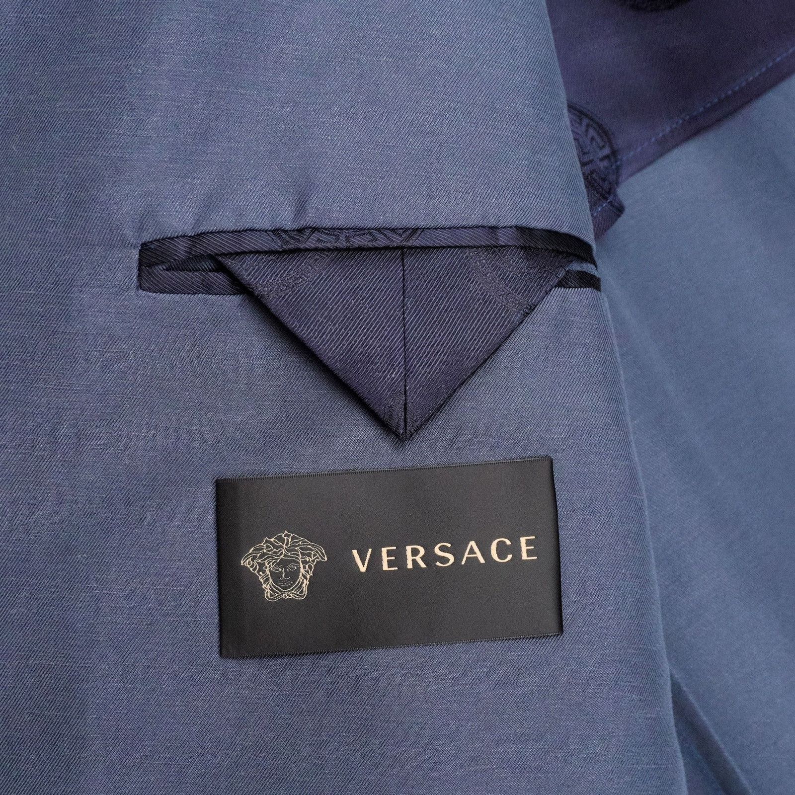 Versace Gianni Versace Medusa Greca Logo Linen Blend Blazer Jacket Size US L / EU 52-54 / 3 - 13 Thumbnail
