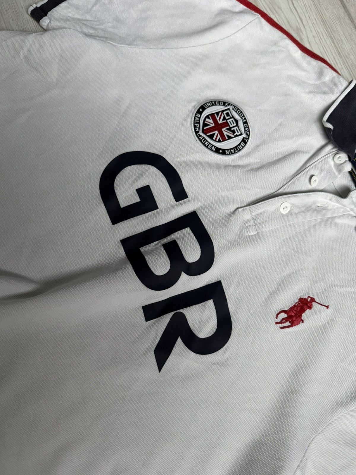 Polo Ralph Lauren × Rugby Ralph Lauren × Vintage Vintage Polo Ralph Lauren polo Great Britain Rugby Shirt Size US L / EU 52-54 / 3 - 3 Thumbnail