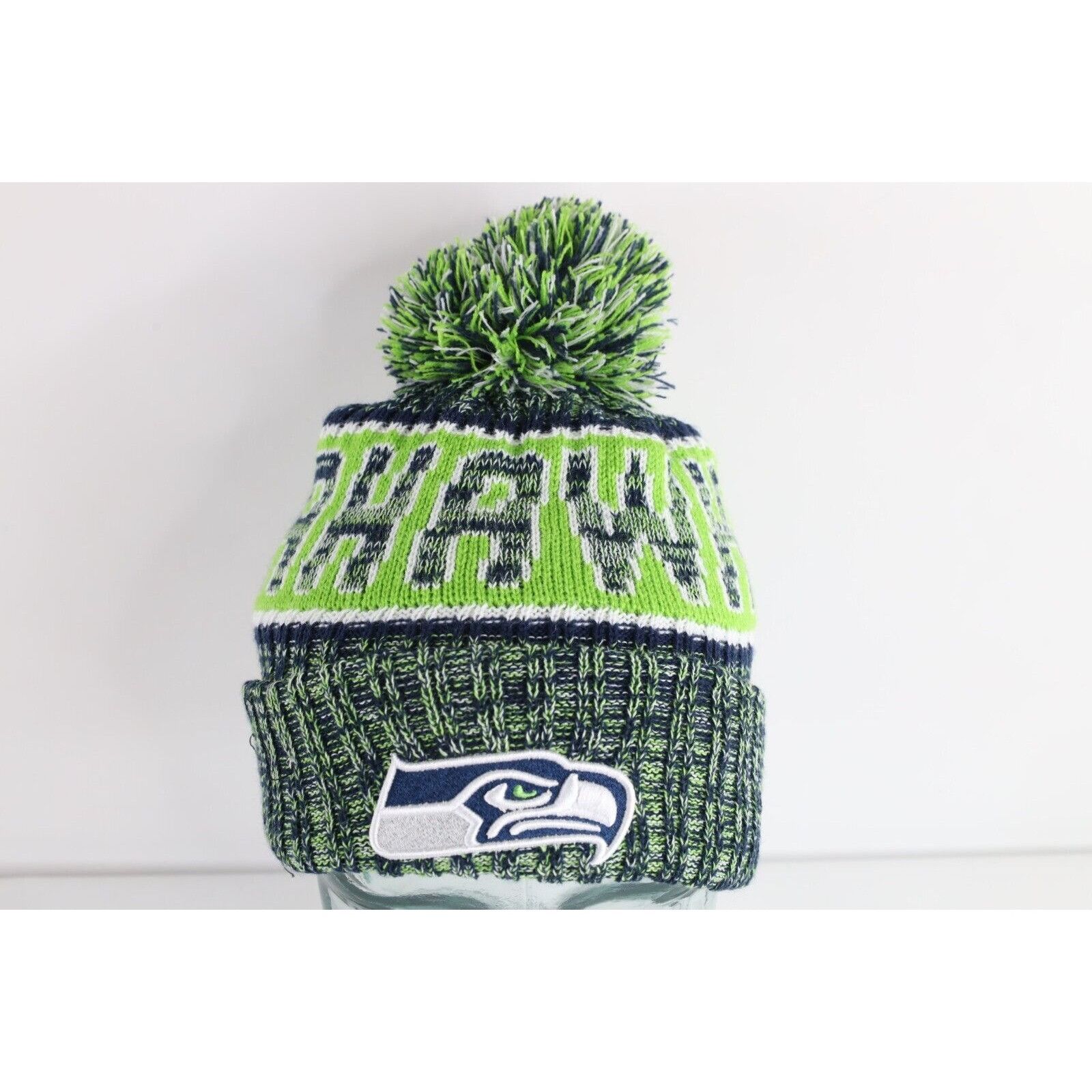 New Era New Era Seattle Seahawks Football Knit Pom Winter Beanie Size ONE SIZE - 1 Thumbnail