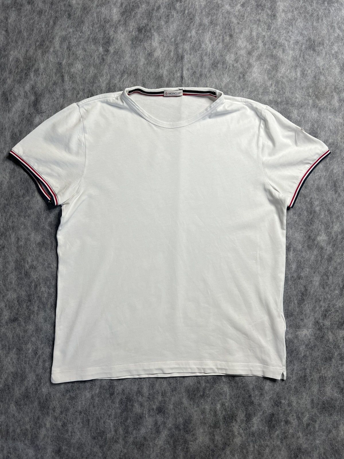 Moncler Vintage Moncler White Tee Shirt Size US M / EU 48-50 / 2 - 2 Thumbnail