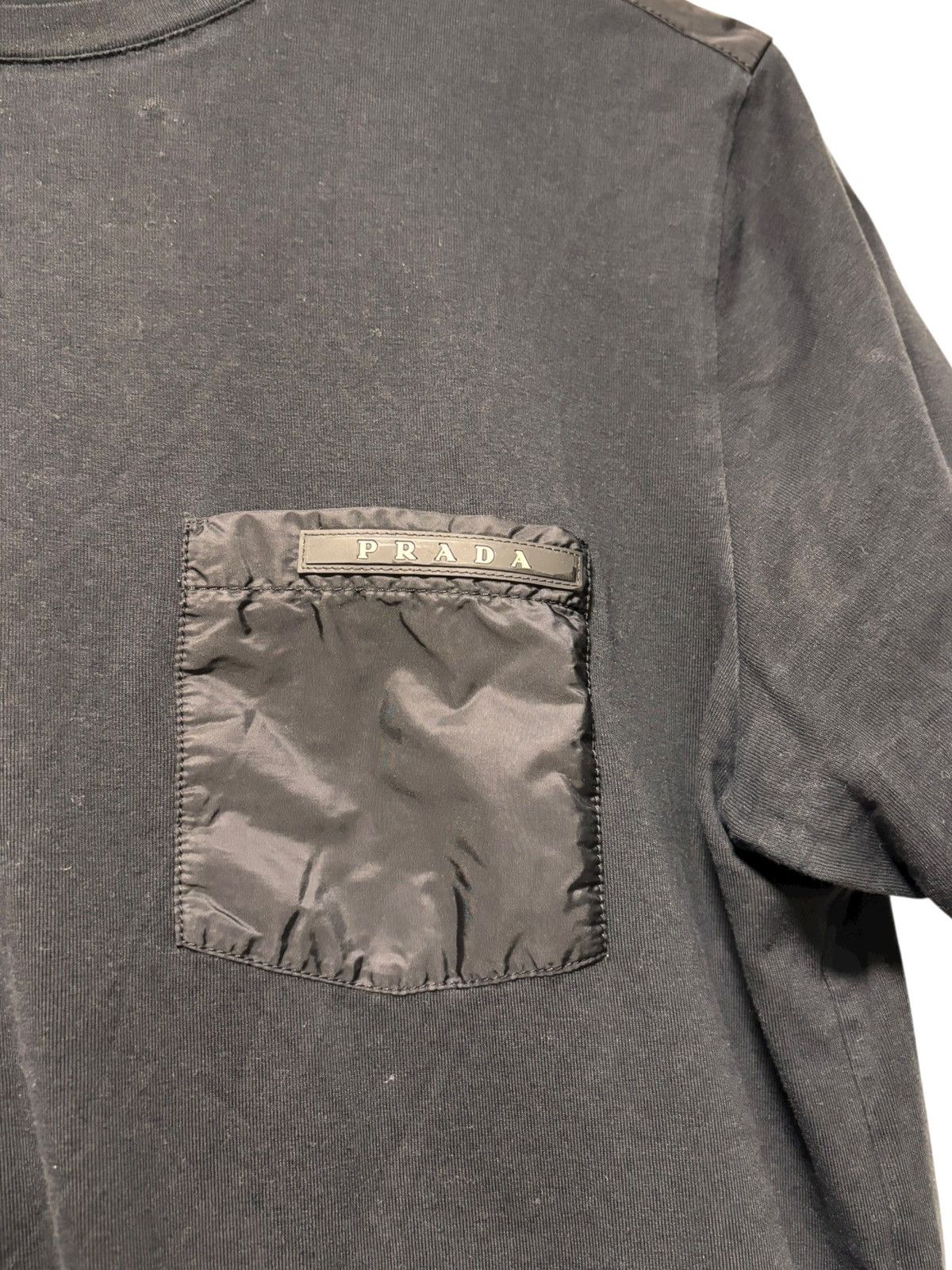 Prada Prada Nylon Pocket Tee Mens Size Medium Black Size US M / EU 48-50 / 2 - 2 Thumbnail