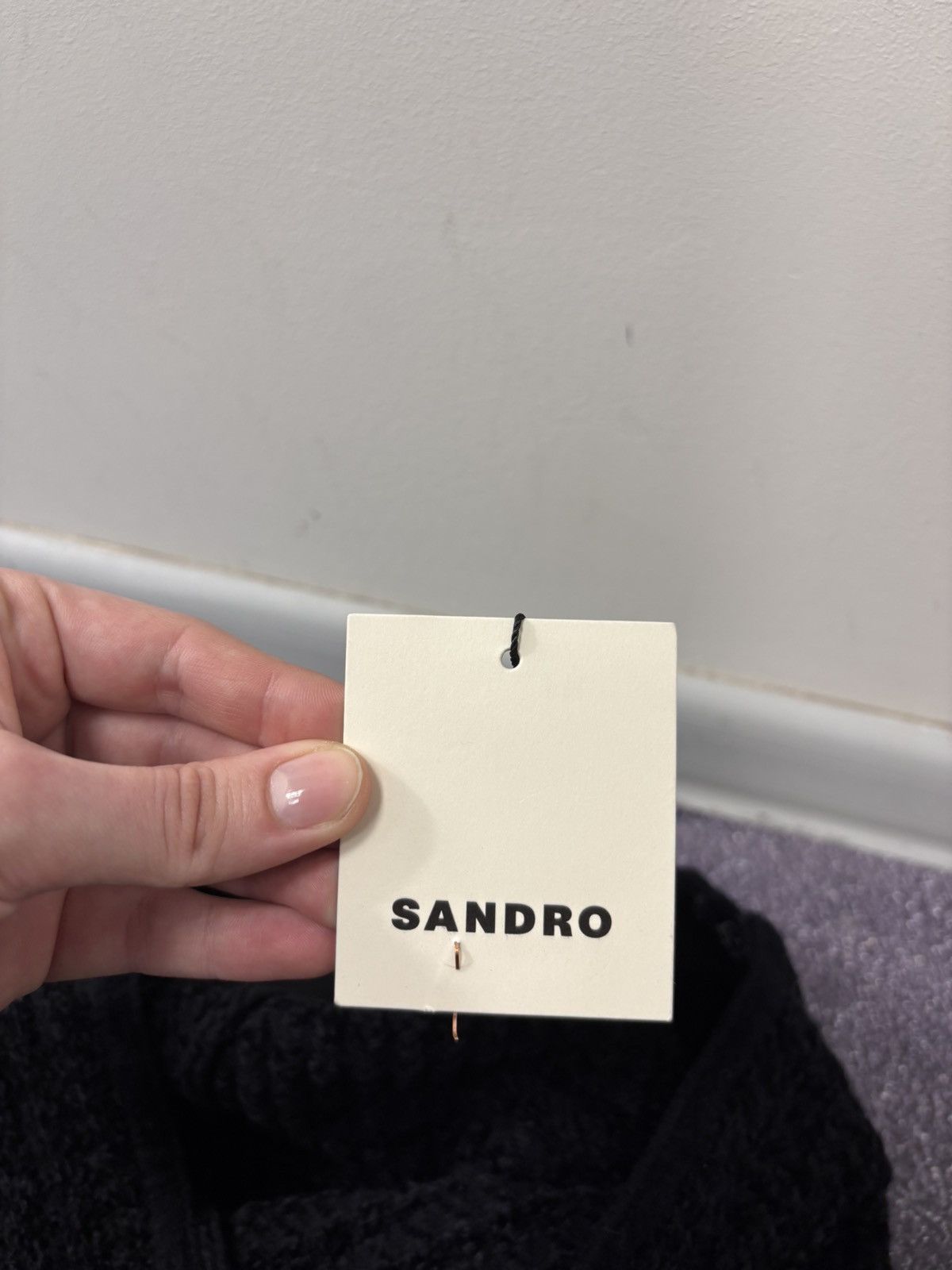 Sandro Sandro Paris NWT Women’s Black Velvet Tweed Flared Pants Size 27" / US 4 / IT 40 - 10 Thumbnail