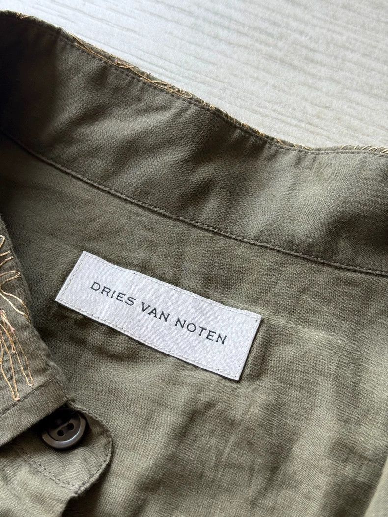 Dries Van Noten Dries van Noten Gold Embroidered Cotton Shirt-2508 Size US M / EU 48-50 / 2 - 4 Thumbnail