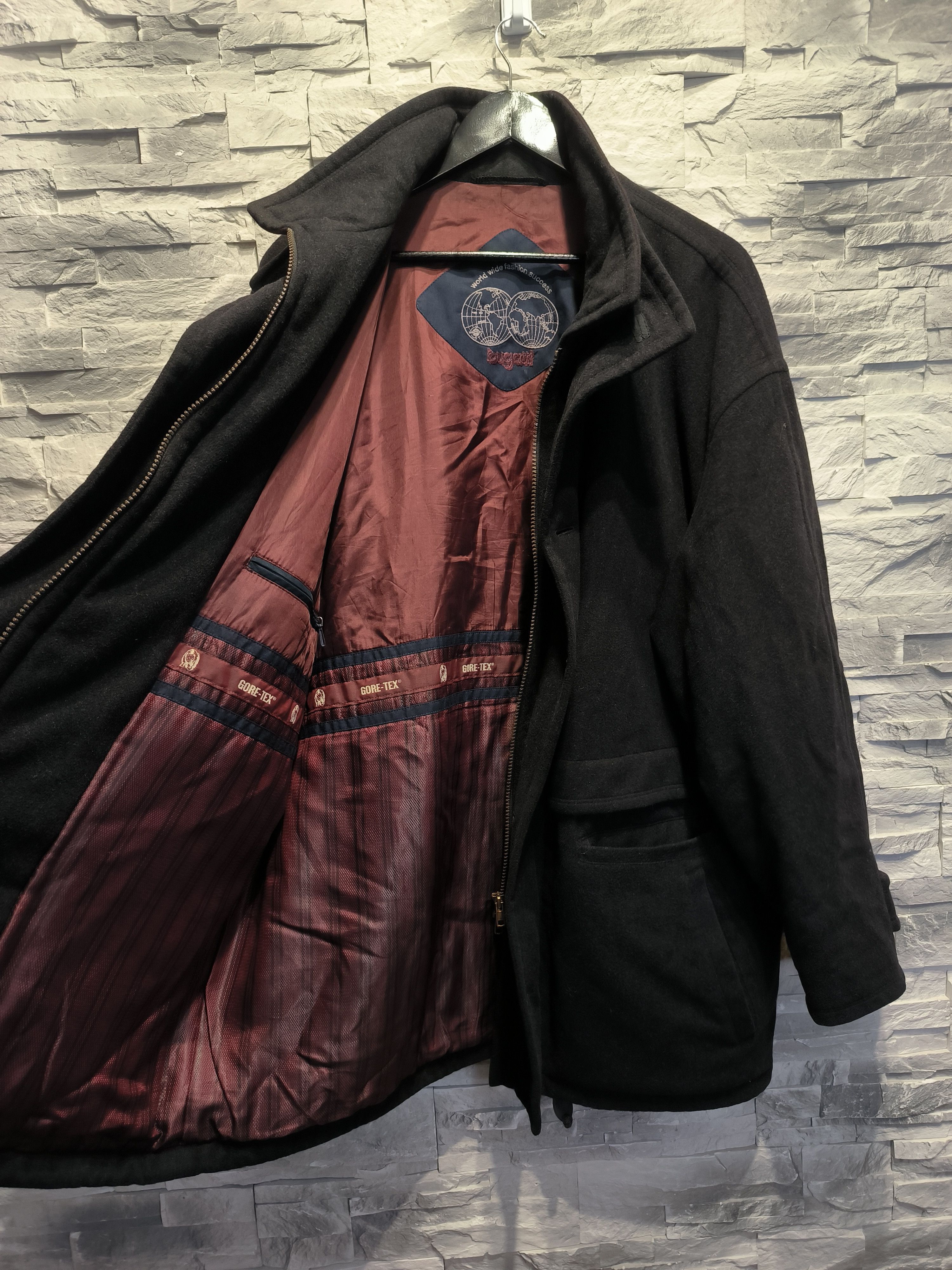 Bugatti × Goretex Bugatti Coat Gore-Tex Cashmere Wool Black Size US XL / EU 56 / 4 - 2 Thumbnail