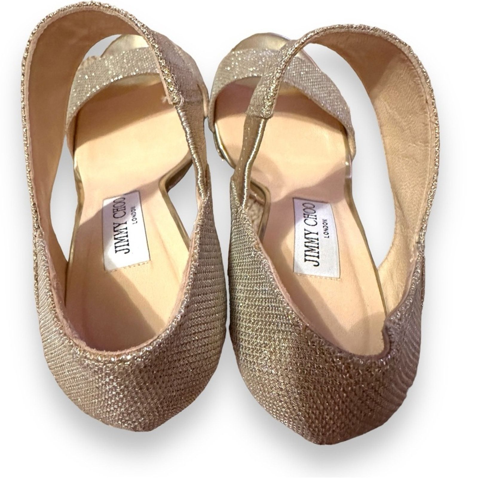 Jimmy Choo Jimmy Choo Alana Lame Gold Glitter Stiletto High Heels 38 Size US 8 / IT 38 - 7 Thumbnail