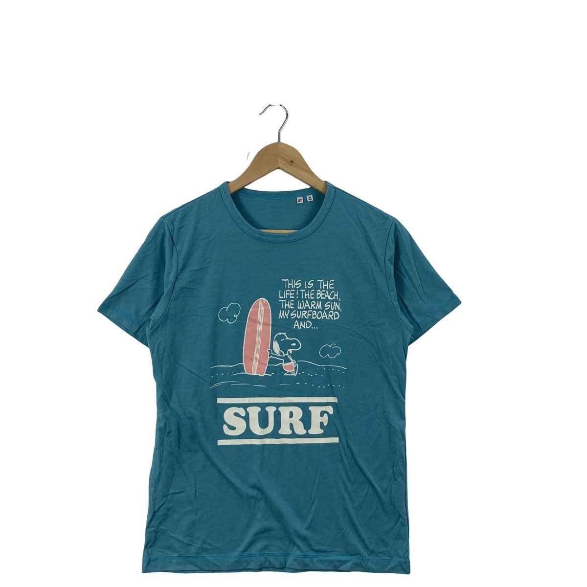 Vintage Vintage Snoopy Surf Graphic Beach Vibes Teal Tee Cartoon Size US M / EU 48-50 / 2 - 4 Thumbnail
