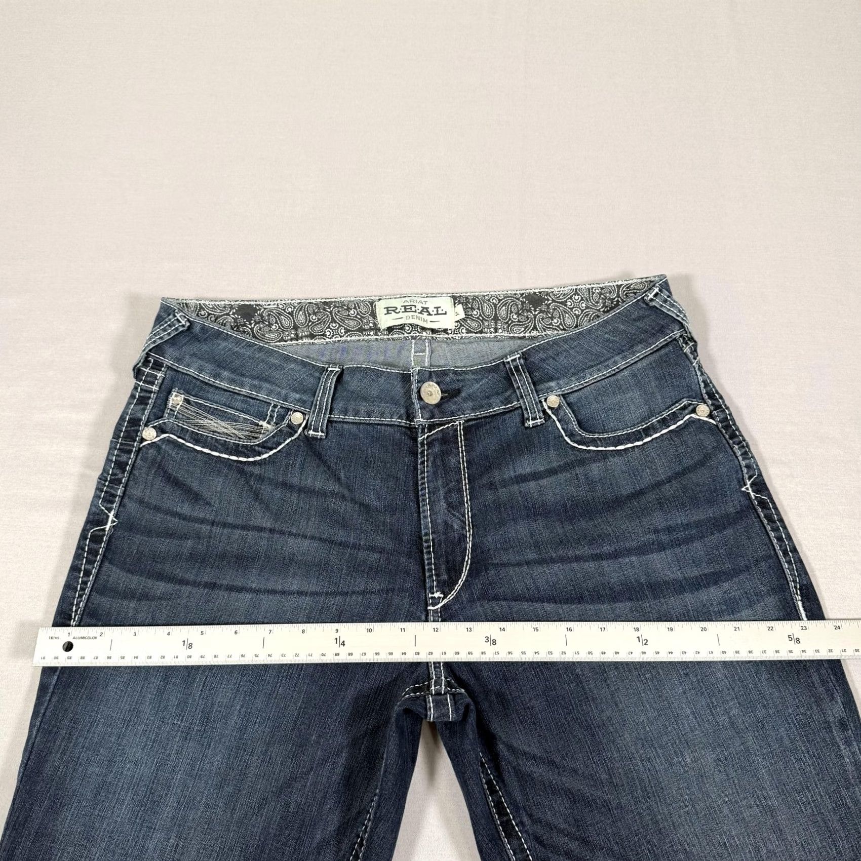 Ariat Ariat Jeans Womens 34L Blue Mid Rise Straight Fit Stretch Denim Pants Work Size 24" / US 00 / IT 34 - 7 Thumbnail