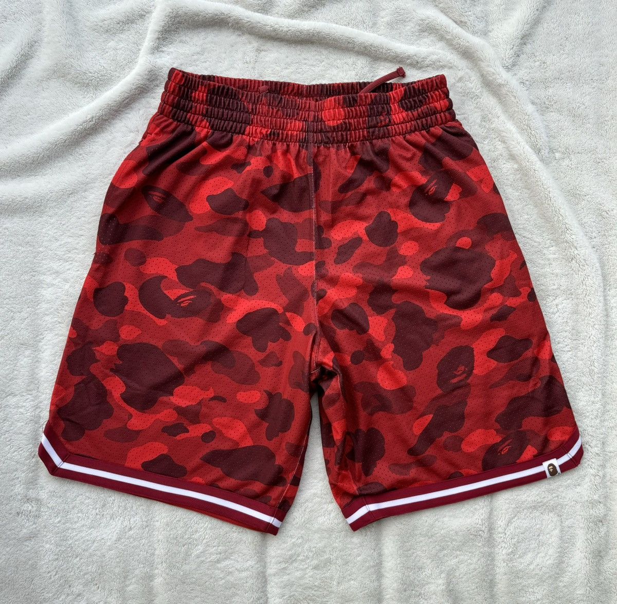 Red Camo Black And Camo Bape Shorts Bape Red Camo Basketball Shorts