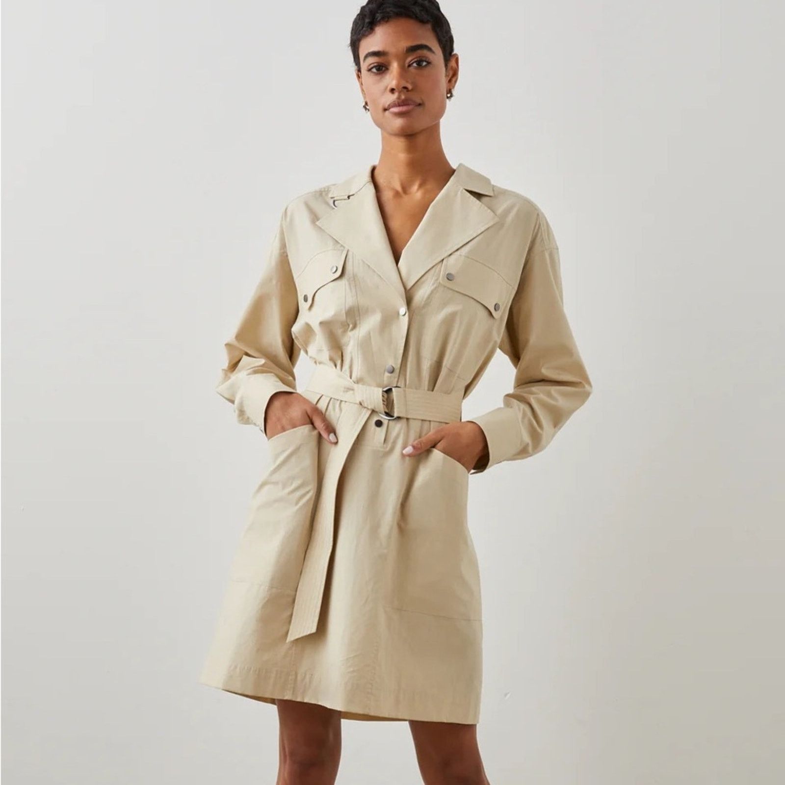 Rails Rails S Noor Trench Coat Dress in Tidal Foam Size S / US 4 / IT 40 - 1 Thumbnail