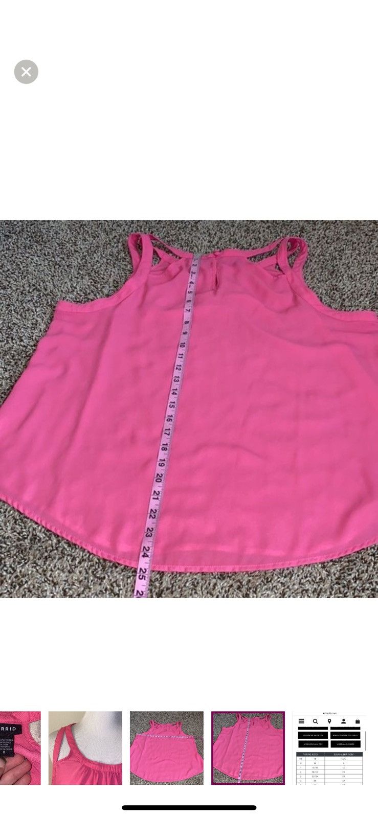 Torrid Torrid large pink high neck georgette tank top Size L / US 10 / IT 46 - 3 Thumbnail