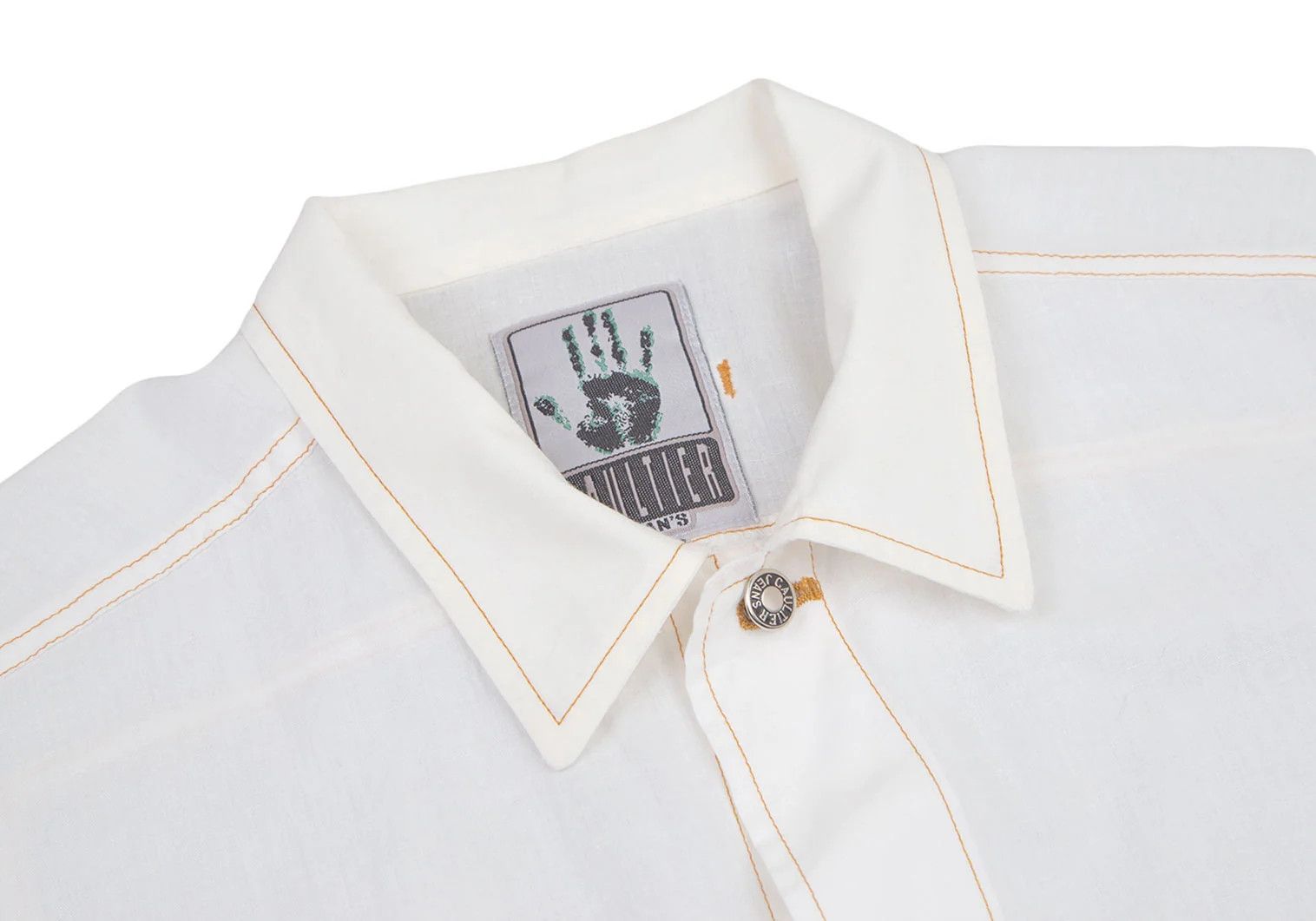 Jean Paul Gaultier Pocket Design Short Sleeve Shirt in White Size 40 Size US XXL / EU 58 / 5 - 4 Thumbnail