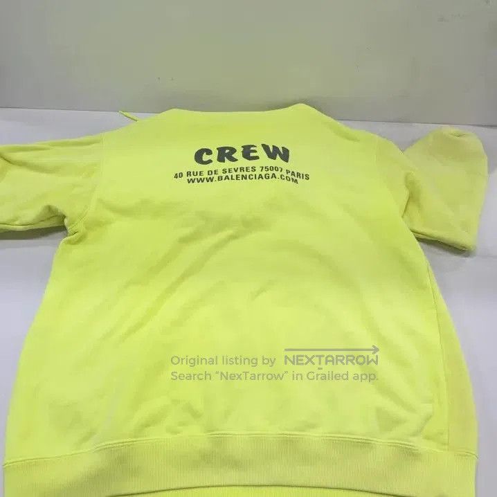 Balenciaga Balenciaga Crew Neon Yellow Hoodie. Size US S / EU 44-46 / 1 - 8 Thumbnail