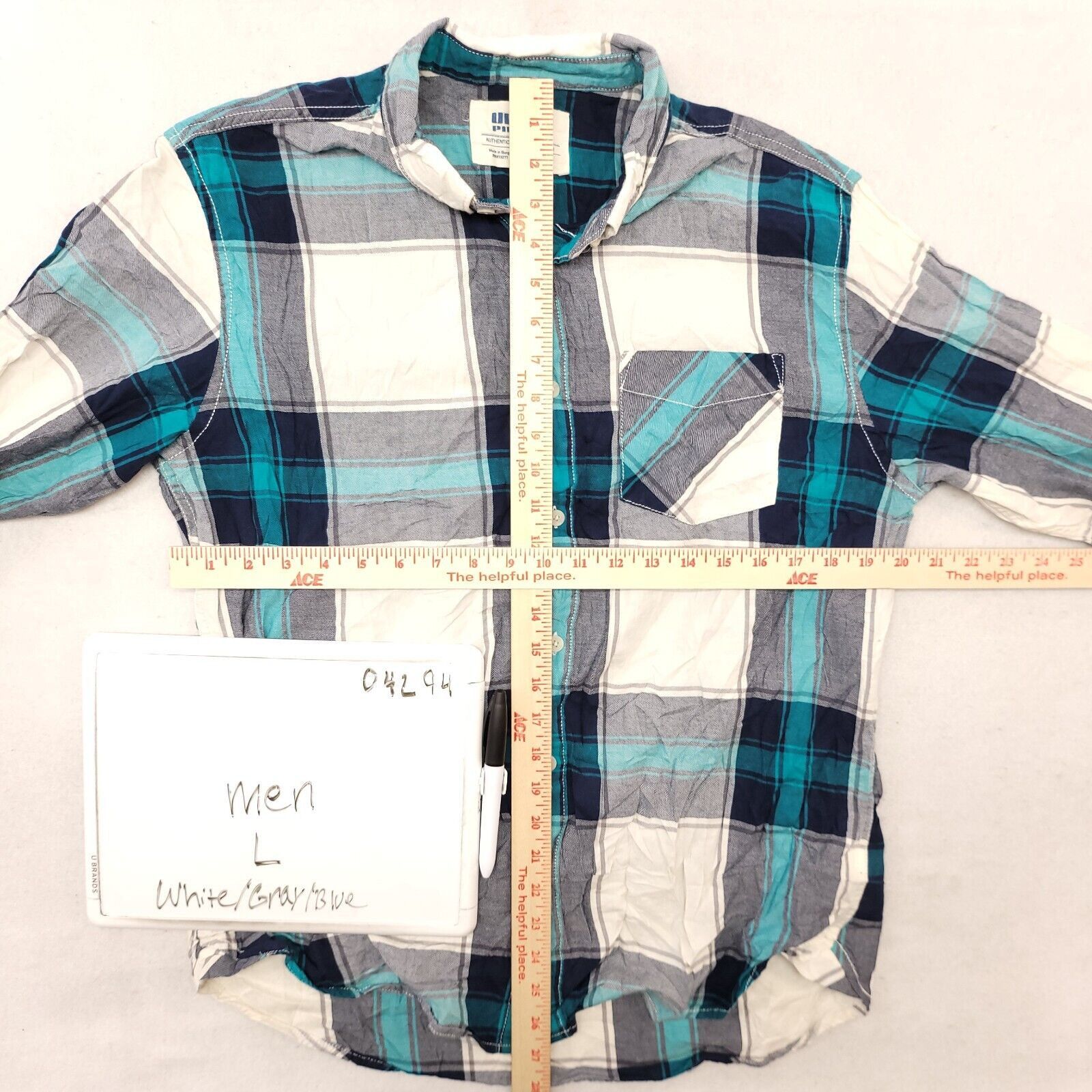 Urban Pipeline Urban Pipeline Tartan Flannel Shirt Mens Size L Black White Size US L / EU 52-54 / 3 - 6 Thumbnail