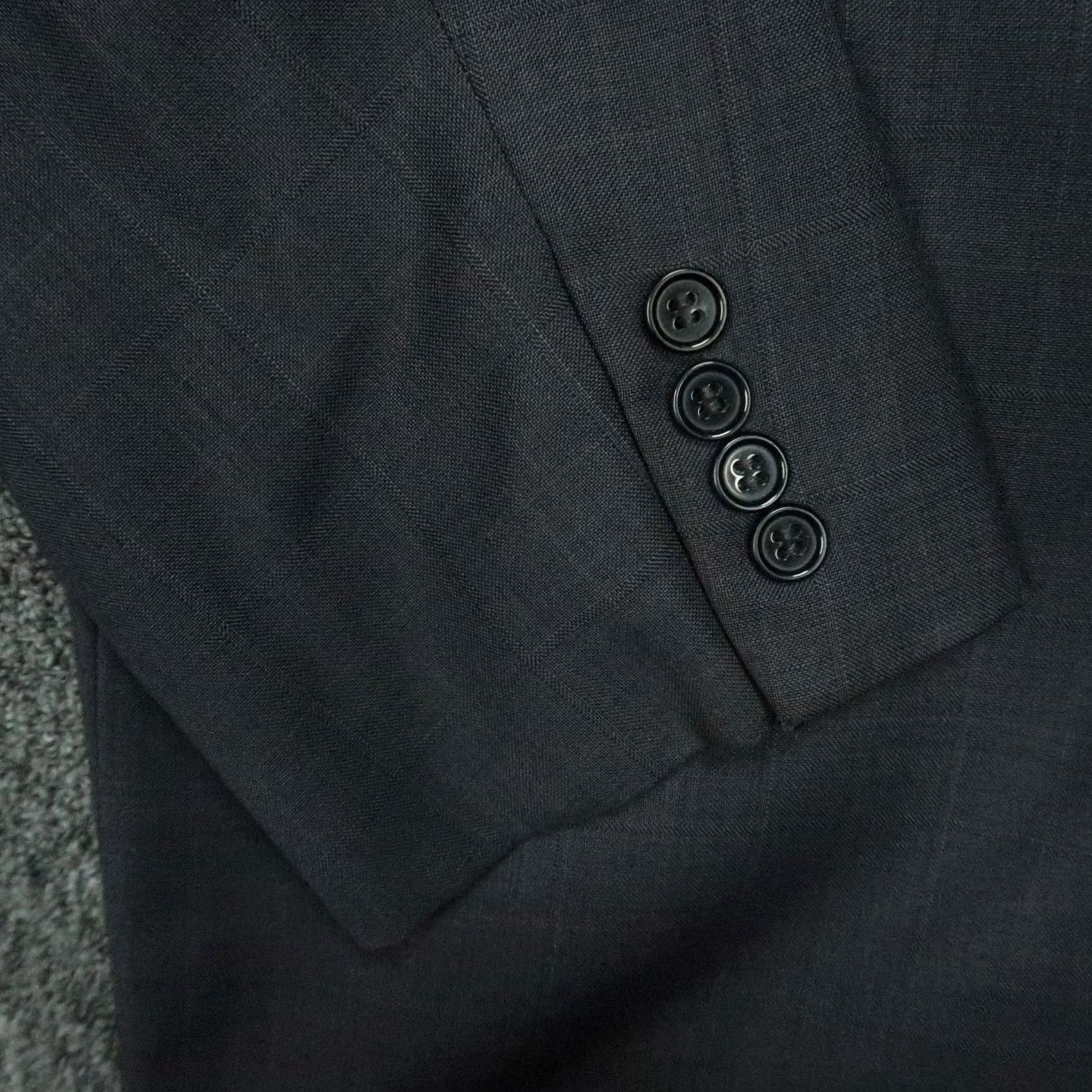 Brioni Brioni Blazer Mens 50L Gray Double-Breasted Peak Vented Wool 2 Piece Italy Formal Business Wedding Mens Size 50R - 5 Thumbnail