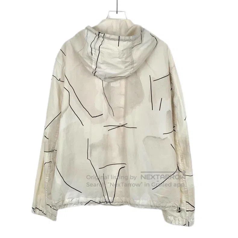 Hermes Hermes Beige Line Design Printed Cotton Hooded Zipper Long Size US M / EU 48-50 / 2 - 2 Thumbnail
