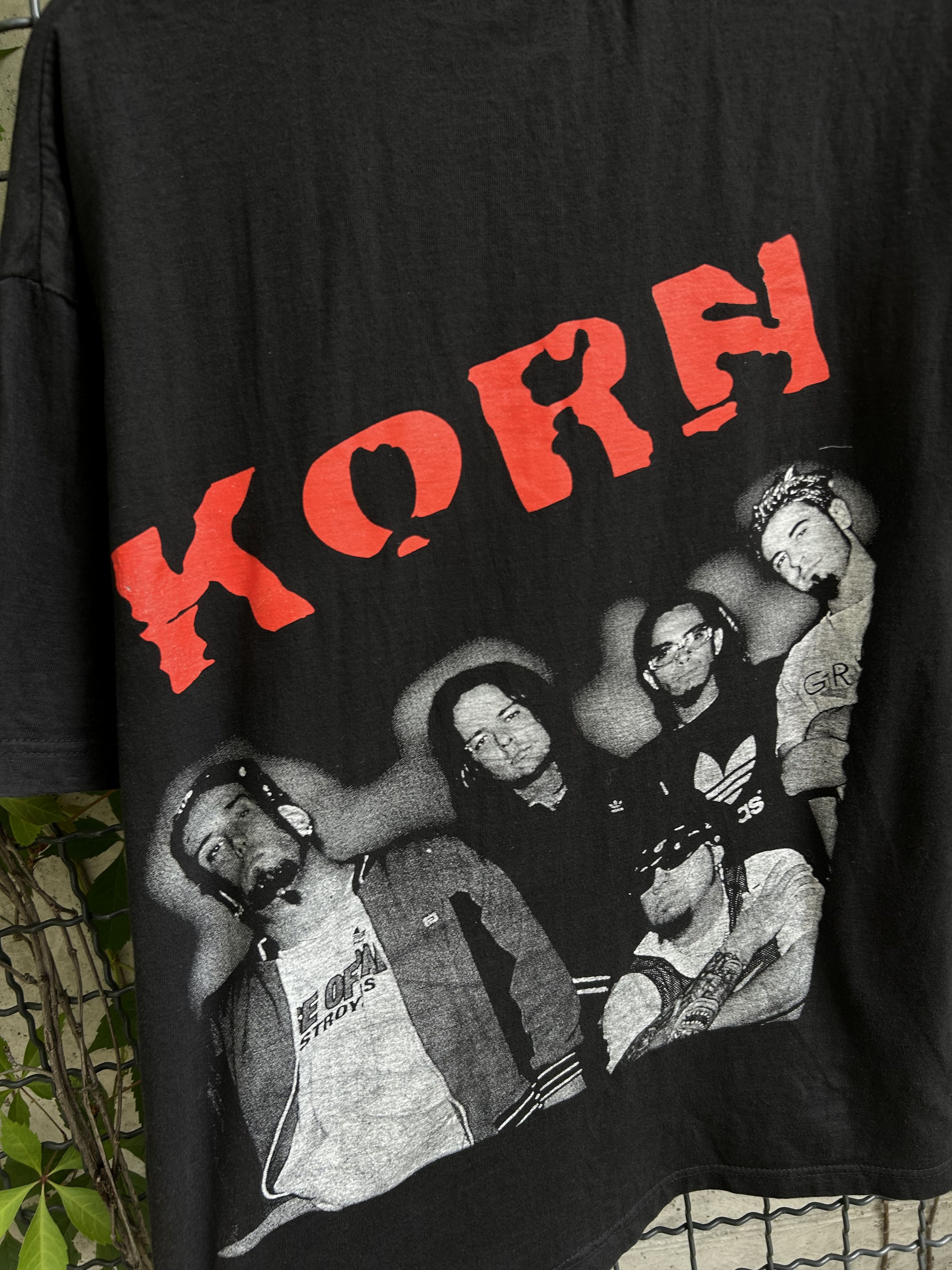 Band Tees Vintage 90s Korn Rock Band T-shirt Size US XL / EU 56 / 4 - 11 Thumbnail