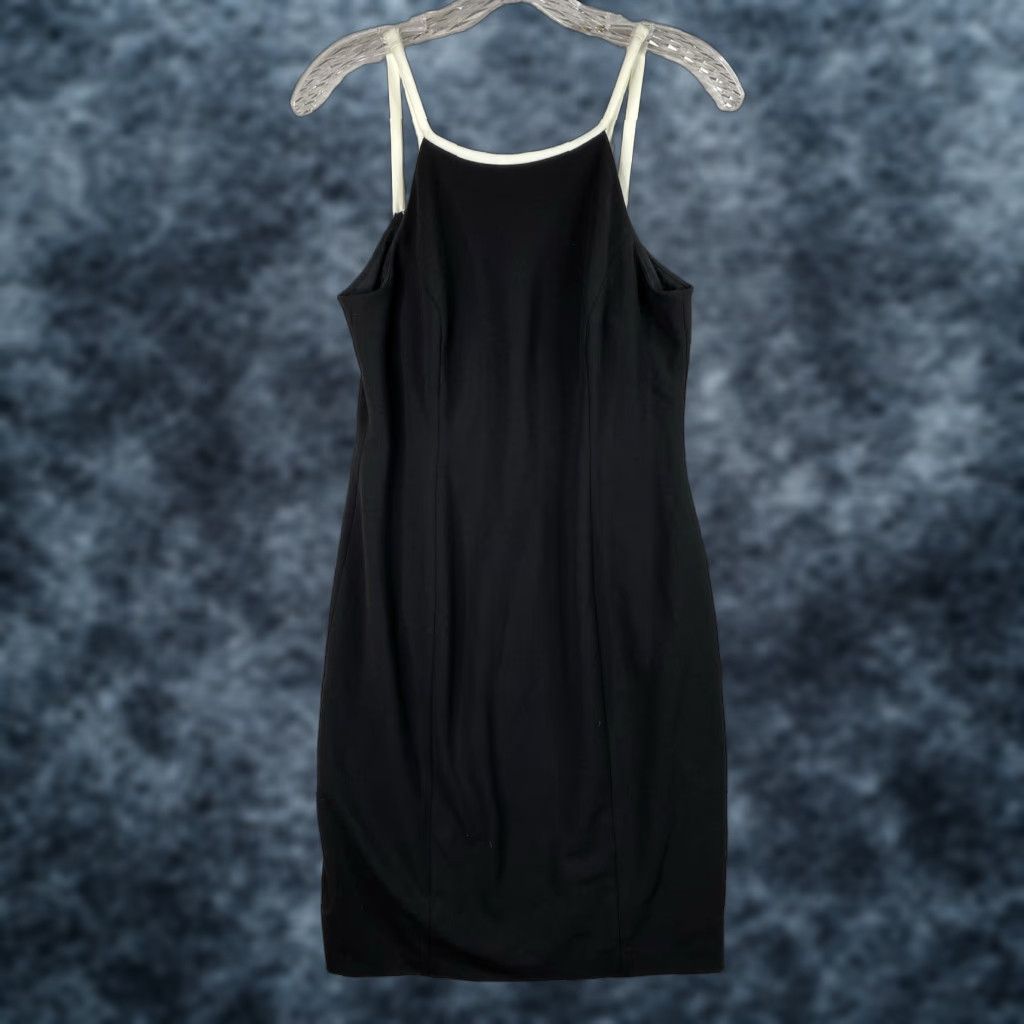 Calvin Klein Calvin Klein Dress Womens 6 Black Sleeveless Stretch Lined Back Scoop Neck Knee Length Zip Fully Lined Classic Sheath Size M / US 6-8 / IT 42-44 - 1 Thumbnail