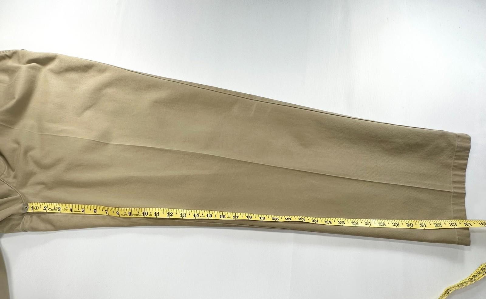 L.L. Bean LL Bean Pleated Comfort Waist Cotton Chinos Brown Mens 38/34 Size US 38 / EU 54 - 5 Thumbnail