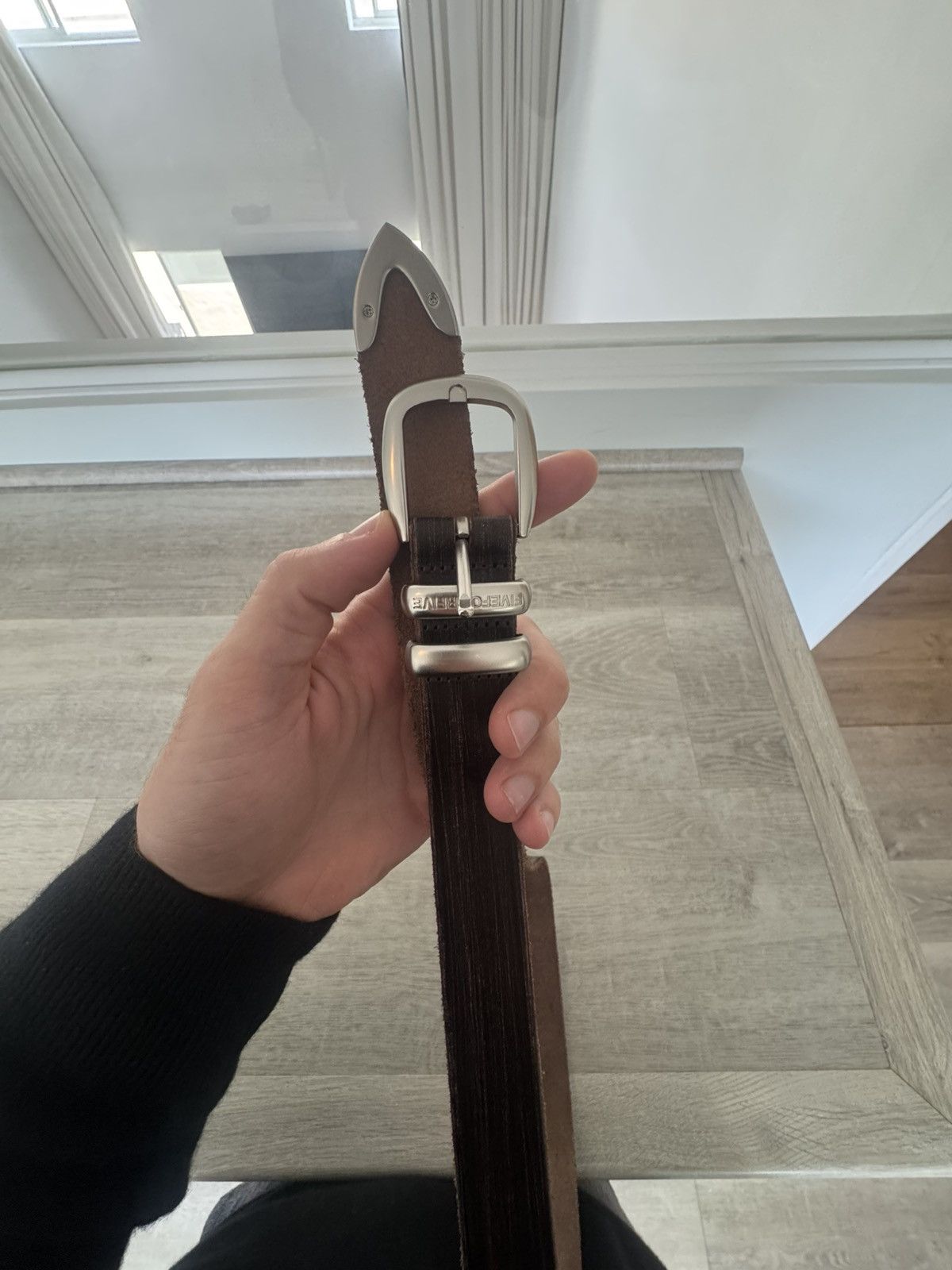 FiveFourFive 545 Aged Leather Belt Size ONE SIZE - 3 Thumbnail