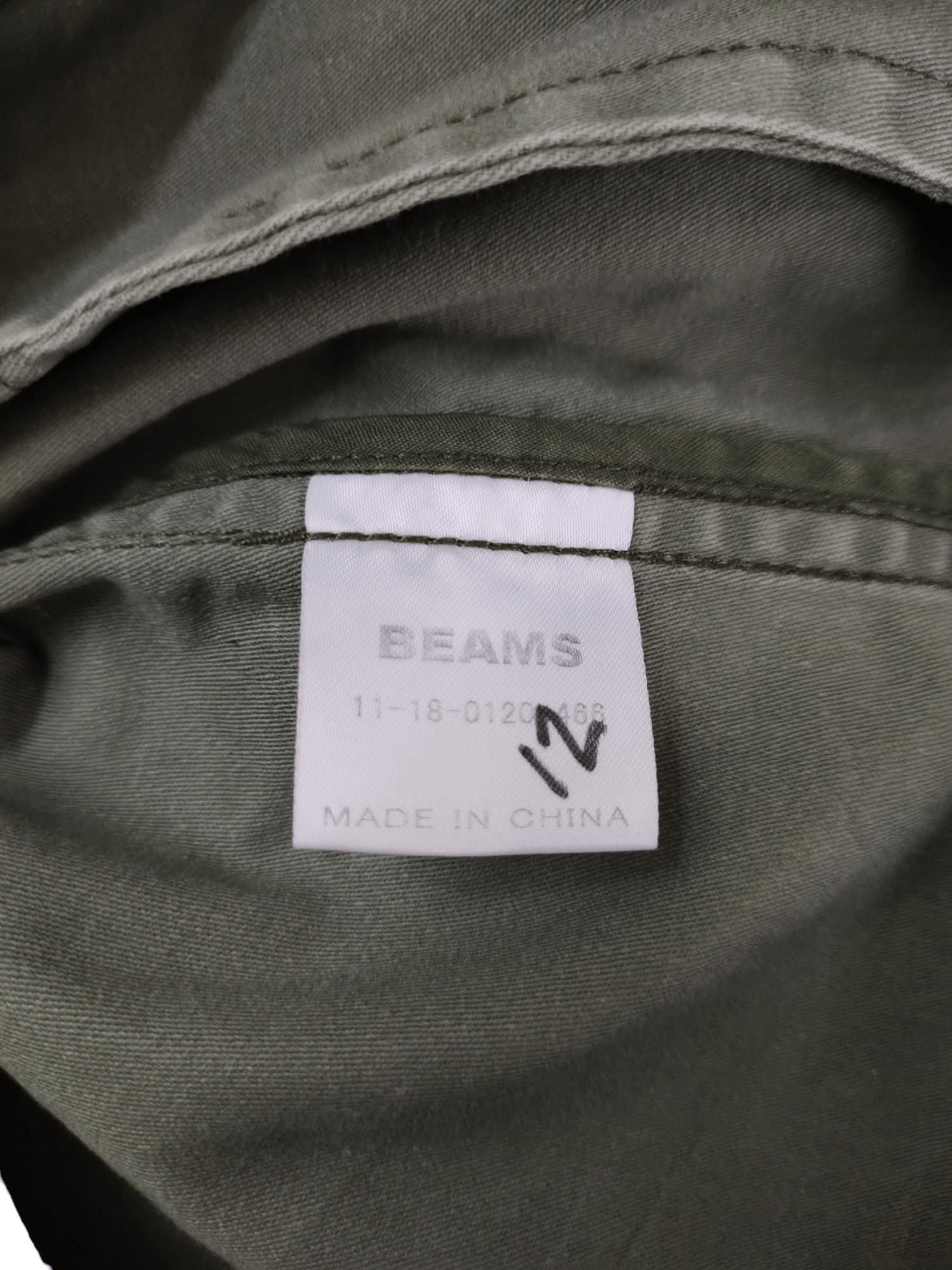Beams Plus 2000s Beams Studded Pocket Olive Green Military Field Shirt Size US M / EU 48-50 / 2 - 16 Thumbnail