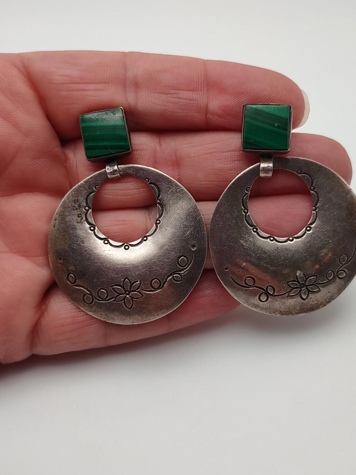 Other Vtg 925 Sterling Silver Modernist Taxco Style Earrings Size ONE SIZE - 1 Thumbnail