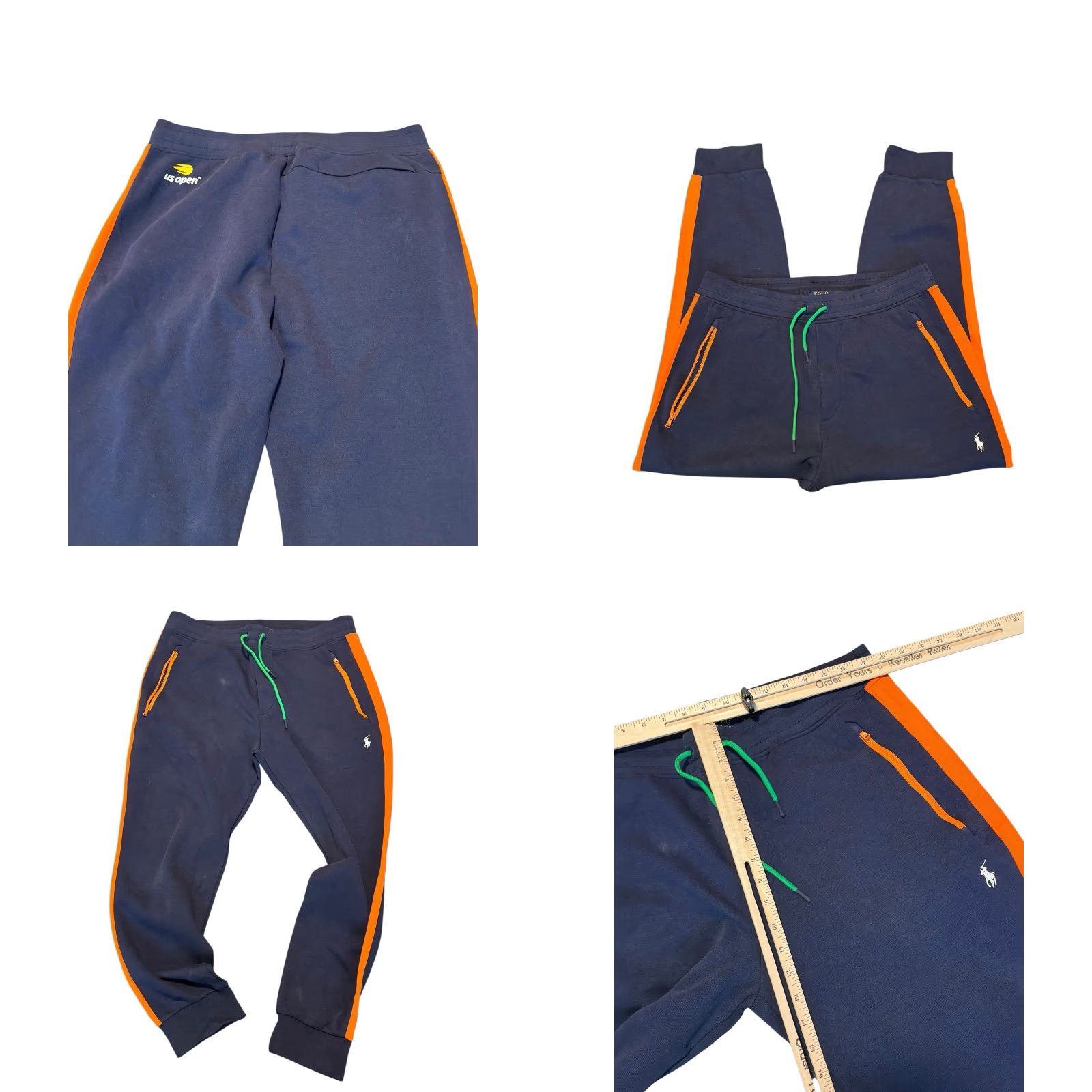 Polo Ralph Lauren Polo Ralph Lauren 2022 US Open Ball Crew Jogger Pants Navy Orange XL Tennis Mens Regular Size US XL / EU 56 / 4 - 8 Thumbnail