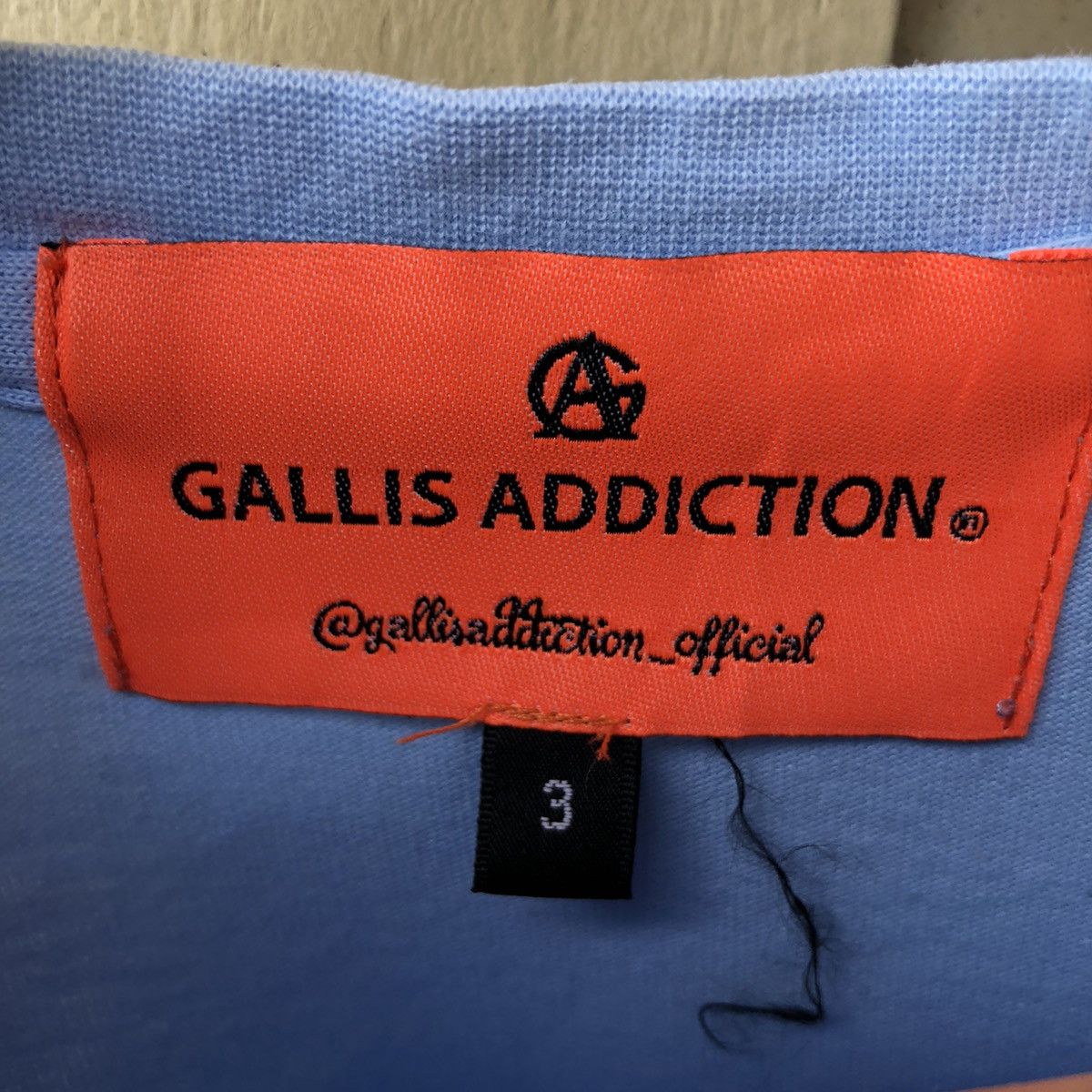 Japanese Brand GALLIS ADDICTION Over Saiz Tshirt Size US XL / EU 56 / 4 - 10 Thumbnail