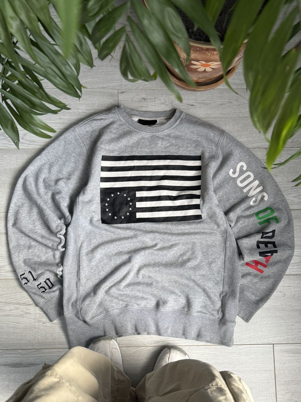 A$AP Rocky × Black Scale Black Scale X A$ap Rocky sweatshirt Sons of death USA flag Size US L / EU 52-54 / 3 - 1 Thumbnail